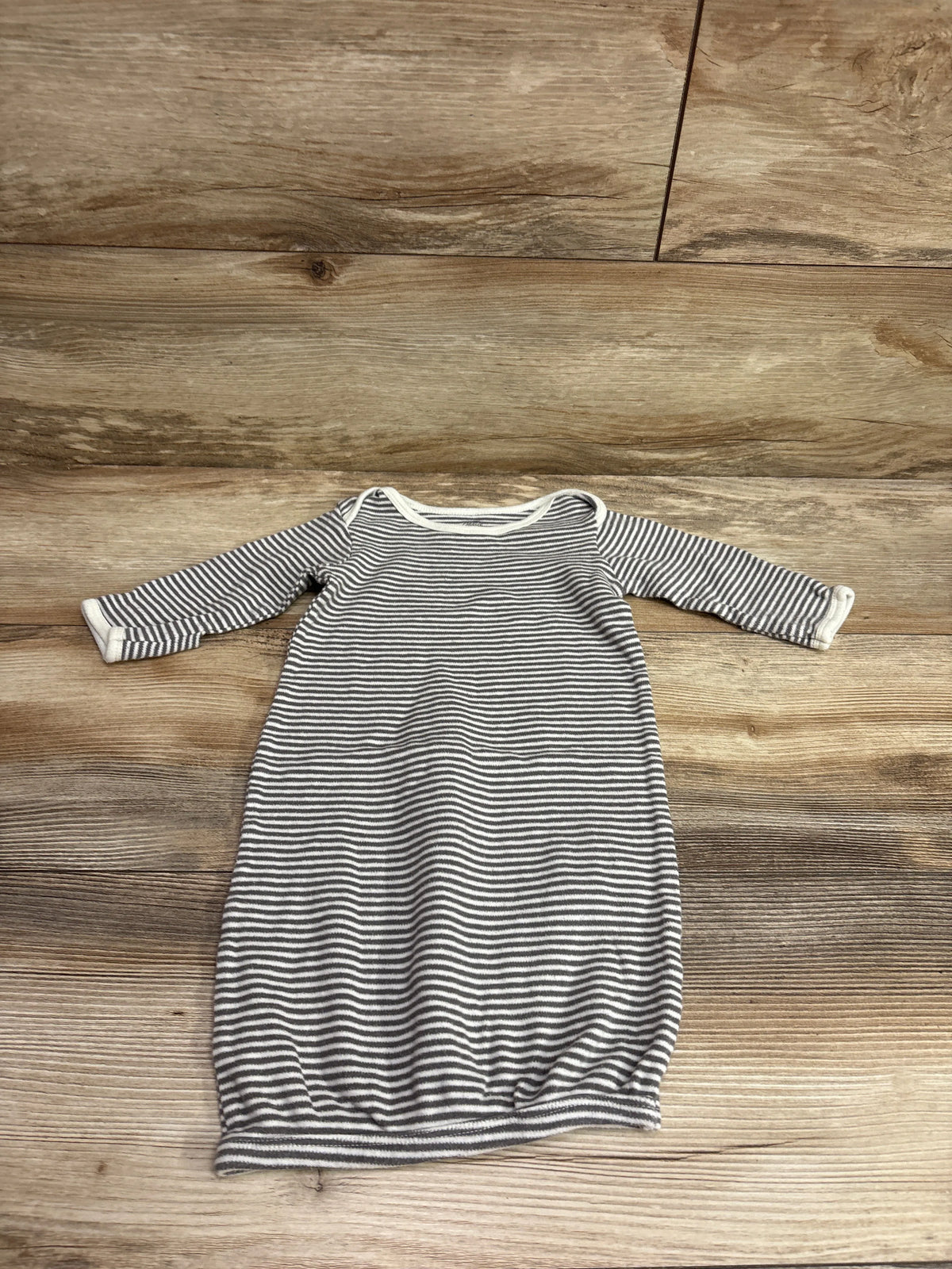 Touched By Nature Striped Sleep Gown Grey sz 0-6m