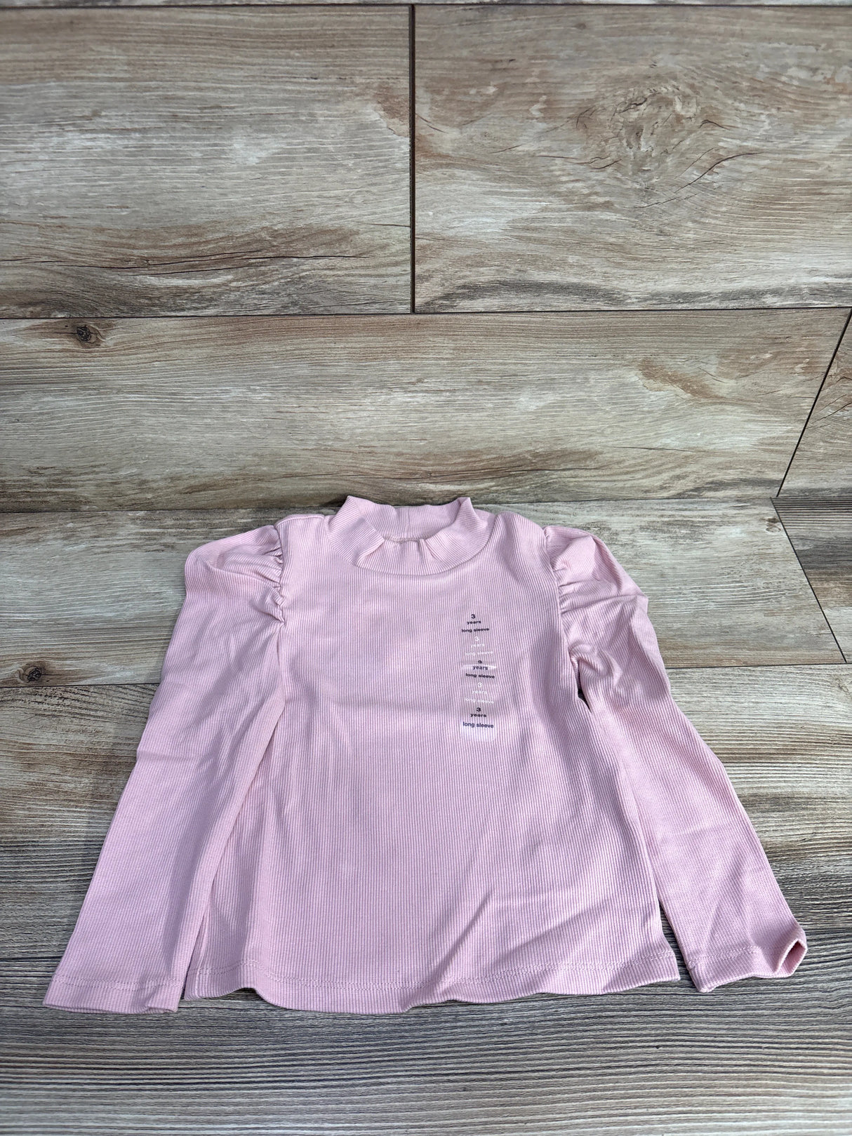 NEW Baby Gap Solid Puff Sleeve Rib Shirt Pink sz 3T