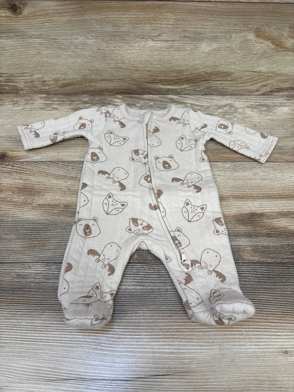 Koala Baby Quilted Forest Animal Sleeper Beige sz Newborn