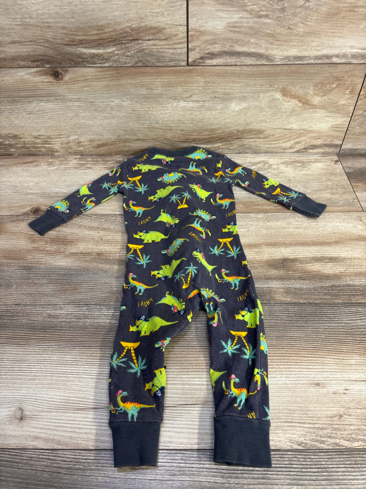 Old Navy Pirate Dinosaur Footless Sleeper Grey sz 12-18m