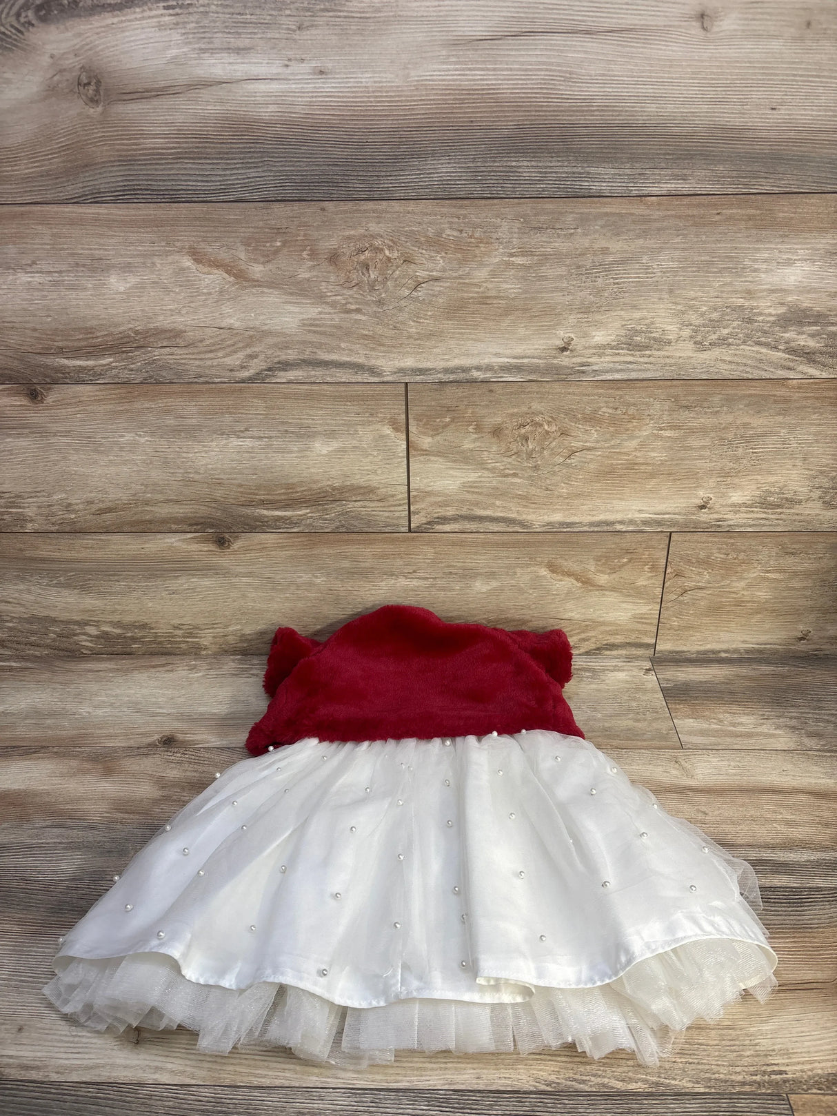 Couture Princess 2pc Pearl Dress & Faux Fur Cardigan White sz 3T