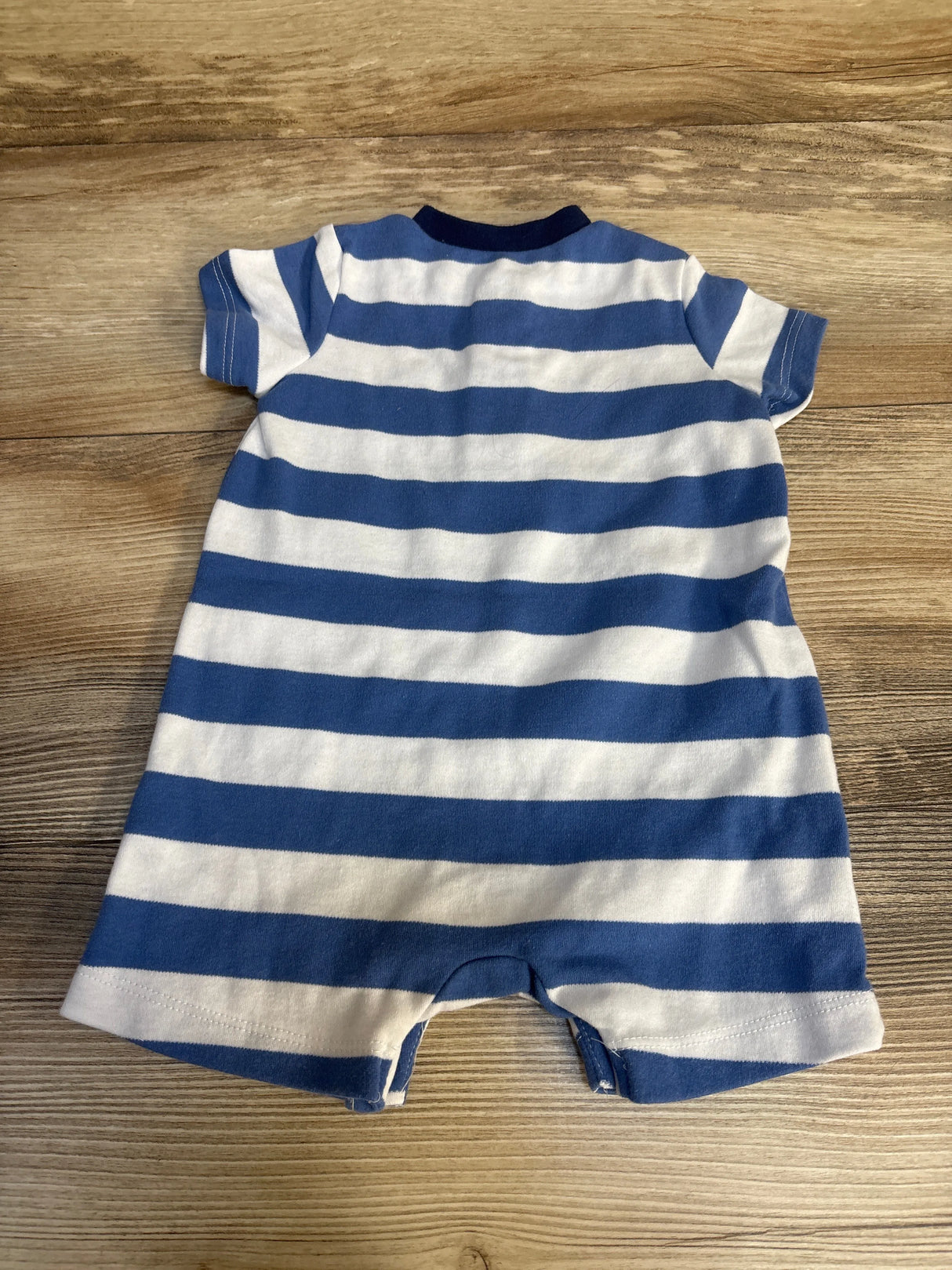 Little Me Striped Dog Sleeper White/Blue sz 6m