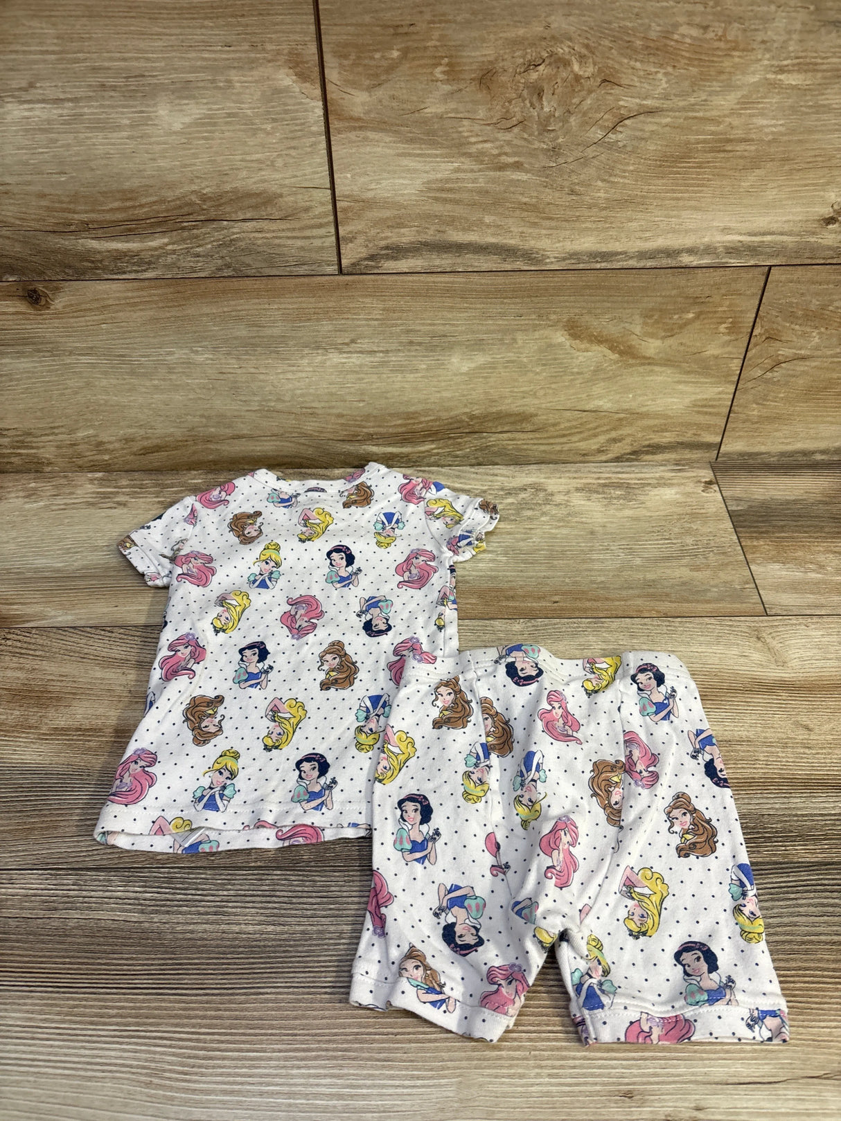 Baby Gap x Disney Princess 2pc Pajama Set White sz 2T