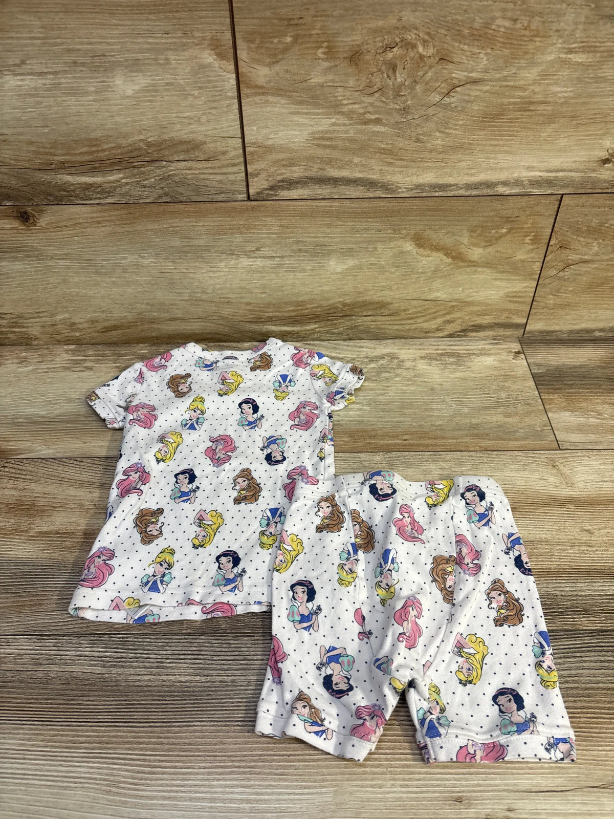 Baby Gap x Disney Princess 2pc Pajama Set White sz 2T