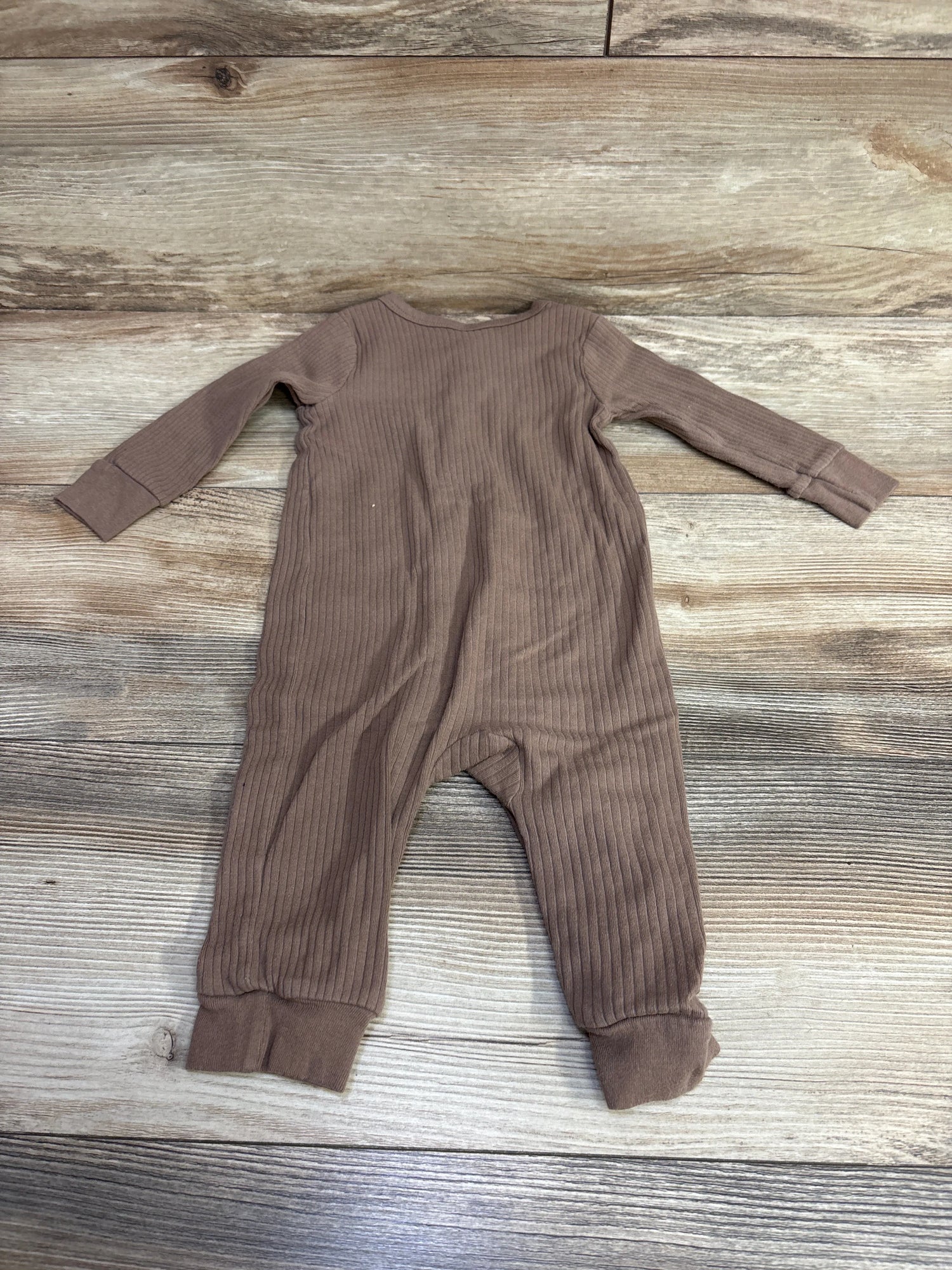 Modern Moments Ribbed Coverall Brown 6-9m