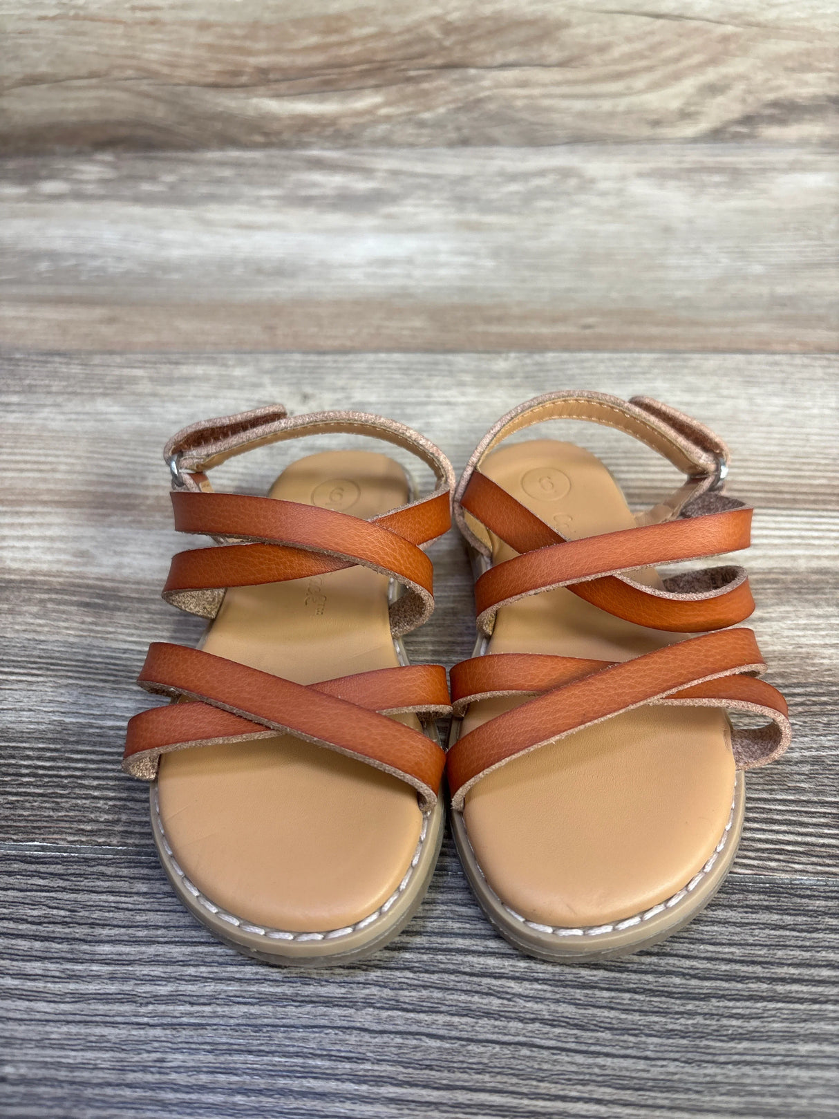 Cat & Jack Strappy Sandals Brown sz 6c