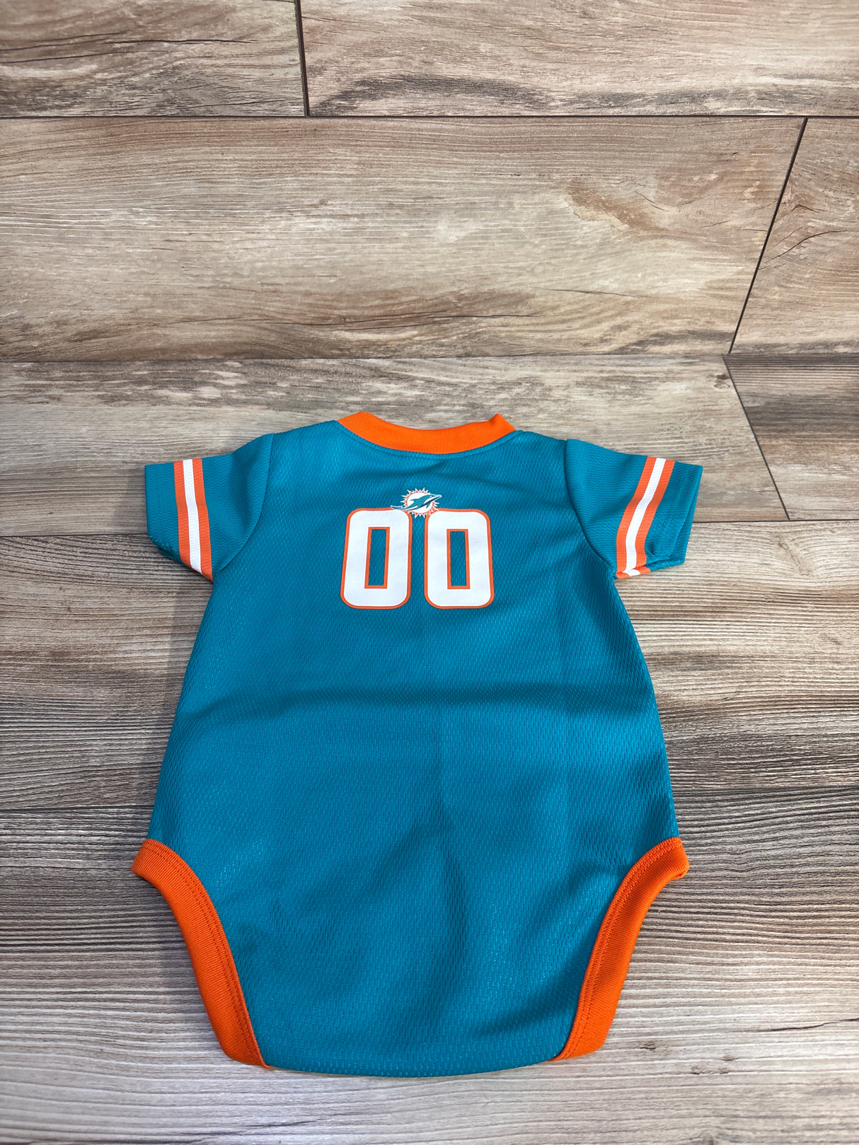 NFL Team Apparel Miami Dolphins Mesh V-Neck Bodysuit Blue sz 6-12m