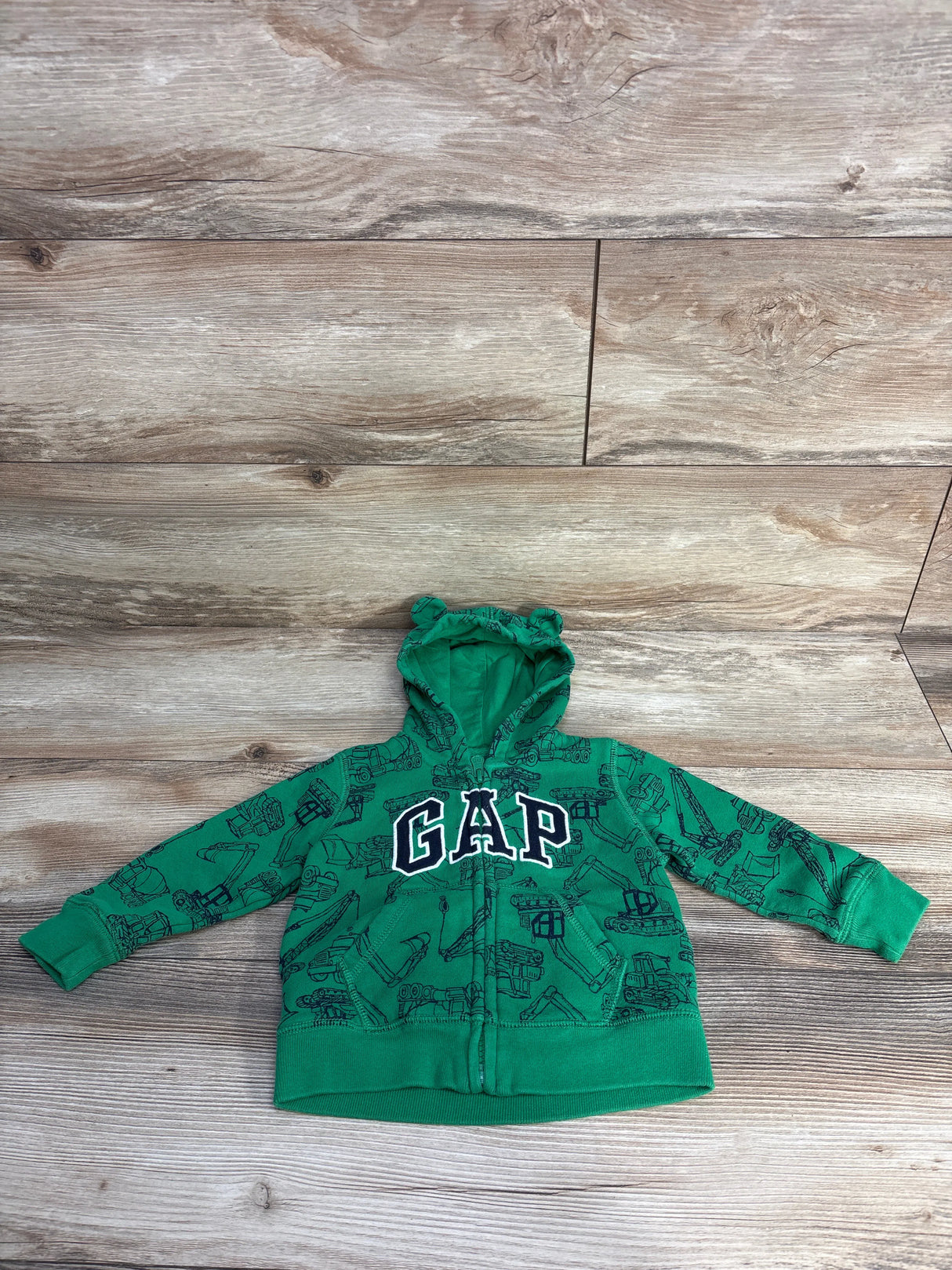 Baby Gap Excavator Full Zip Jacket Green sz 12-18m