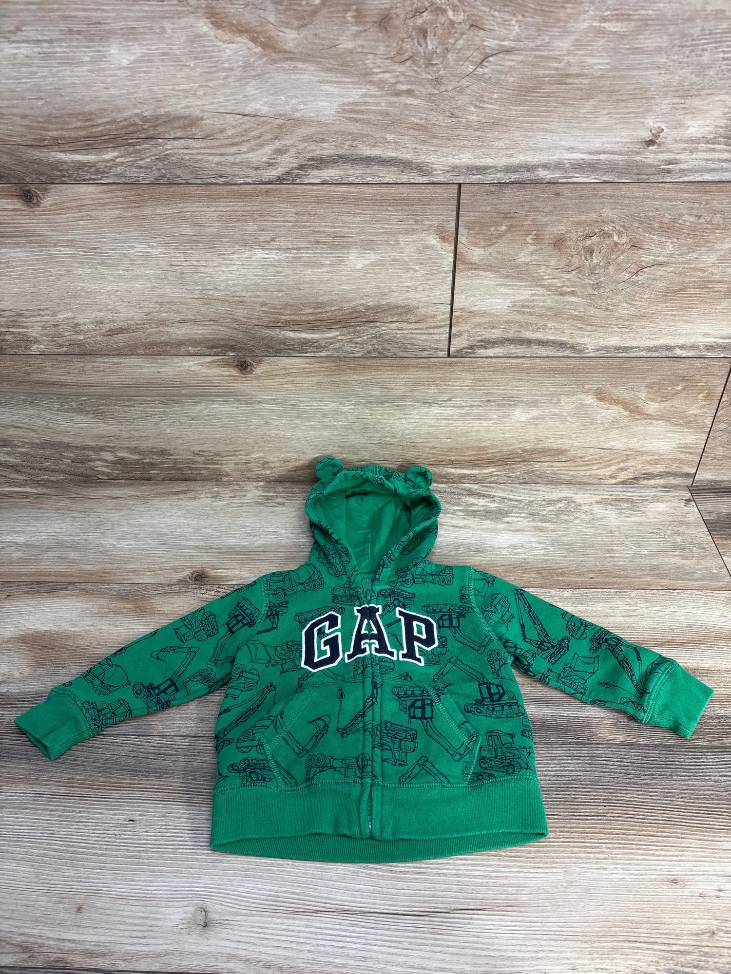 Baby Gap Excavator Full Zip Jacket Green sz 12-18m