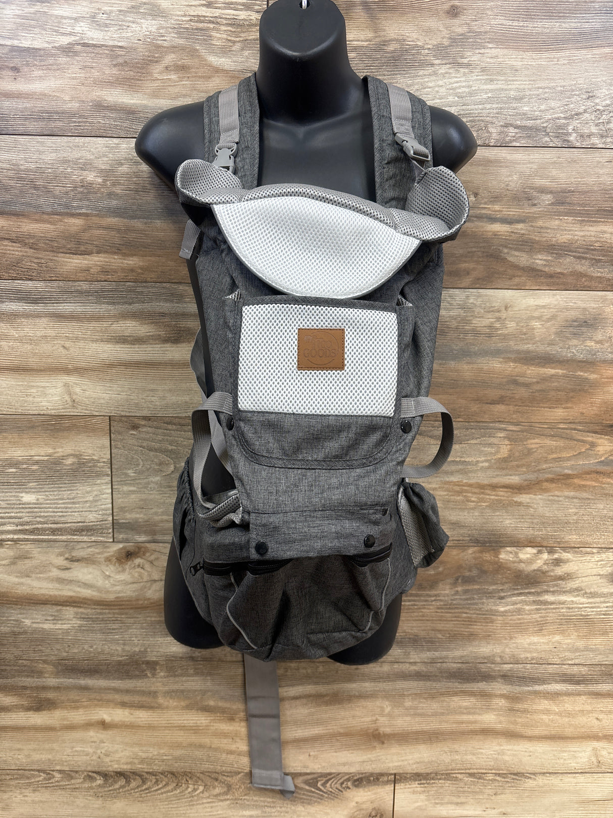 Tico Goods 6-in-1 Baby Carrier & Hip Seat - Grey 25-60lbs