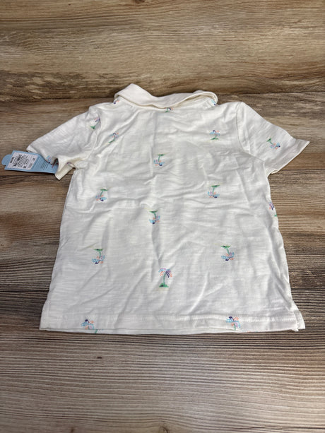 NEW Cat & Jack Polo Shirt White sz 3T - Me n Mommy To Be