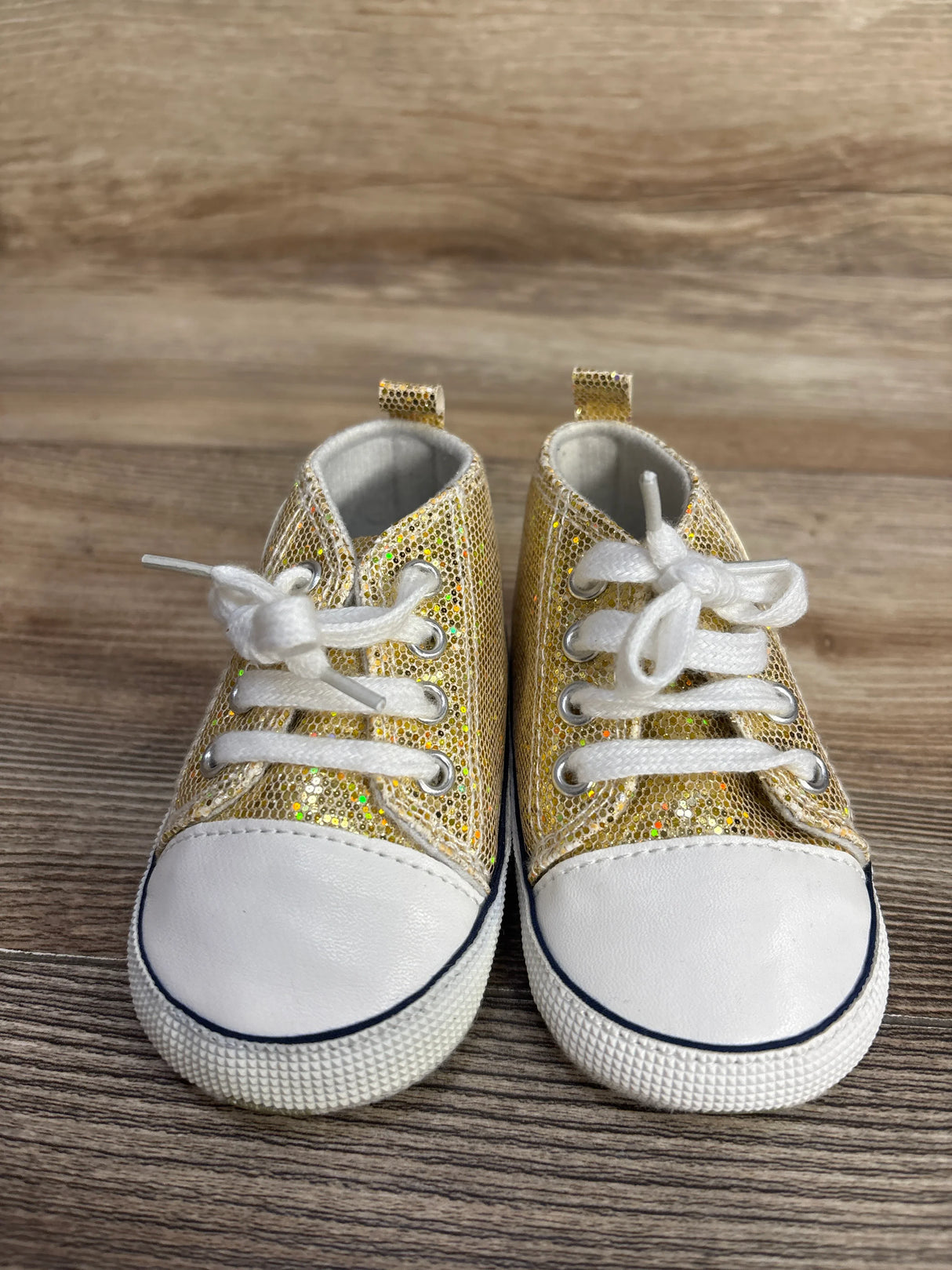 Soft Sole Glittery Sneakers Gold sz 3c