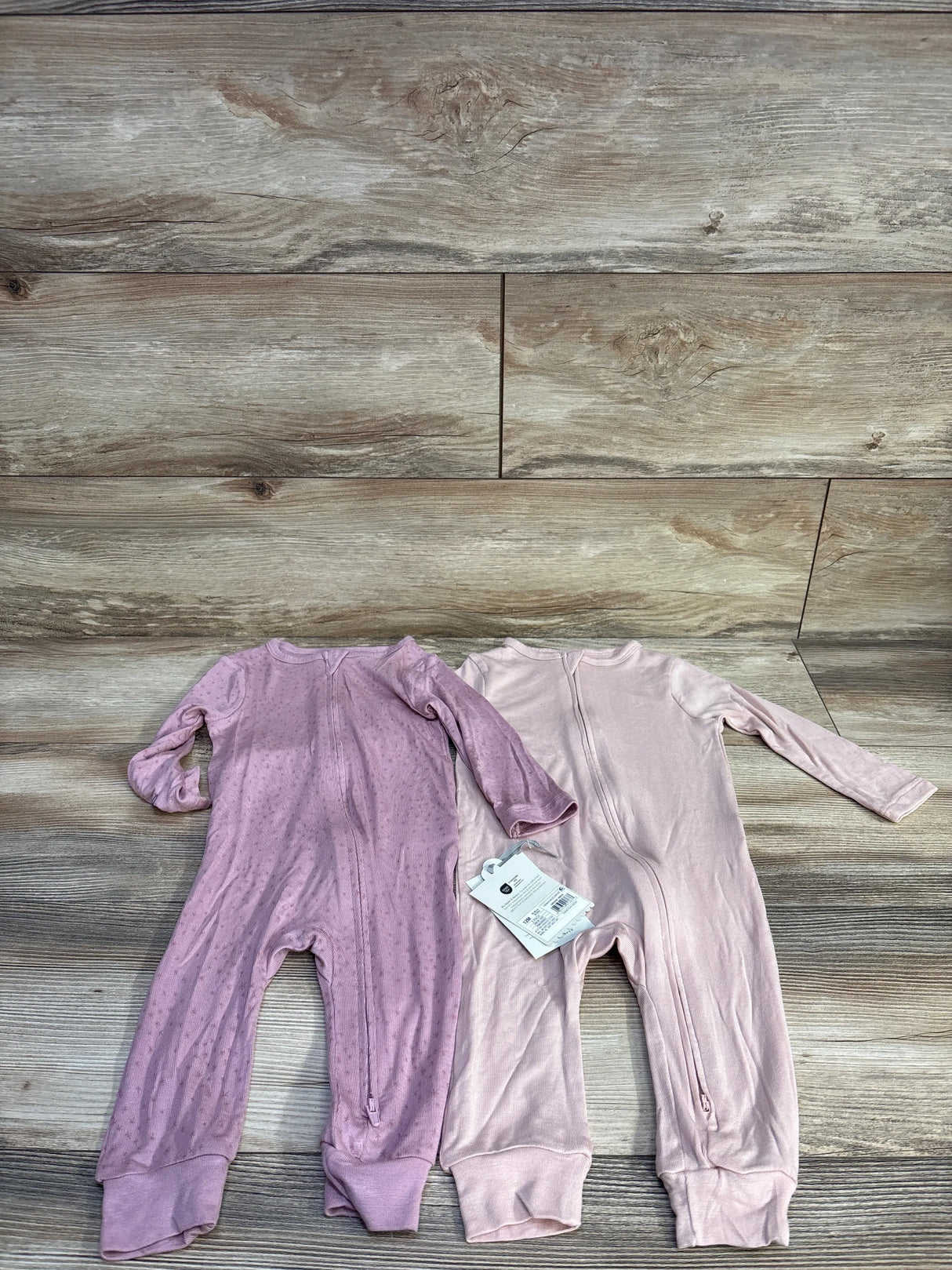 NEW Cloud Island 2pk So Very Soft Modal Blend Sleepers Pink sz 12m