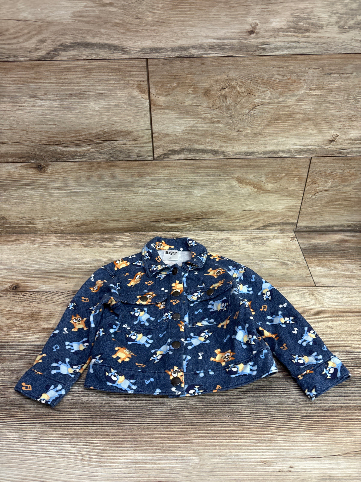 Bluey & Bingo Button-Up Jacket Blue sz 2T