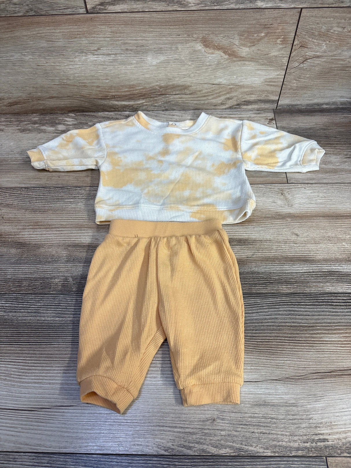Grayson Collective 2pc Waffle Knit Shirt & Pants Set Orange sz Newborn