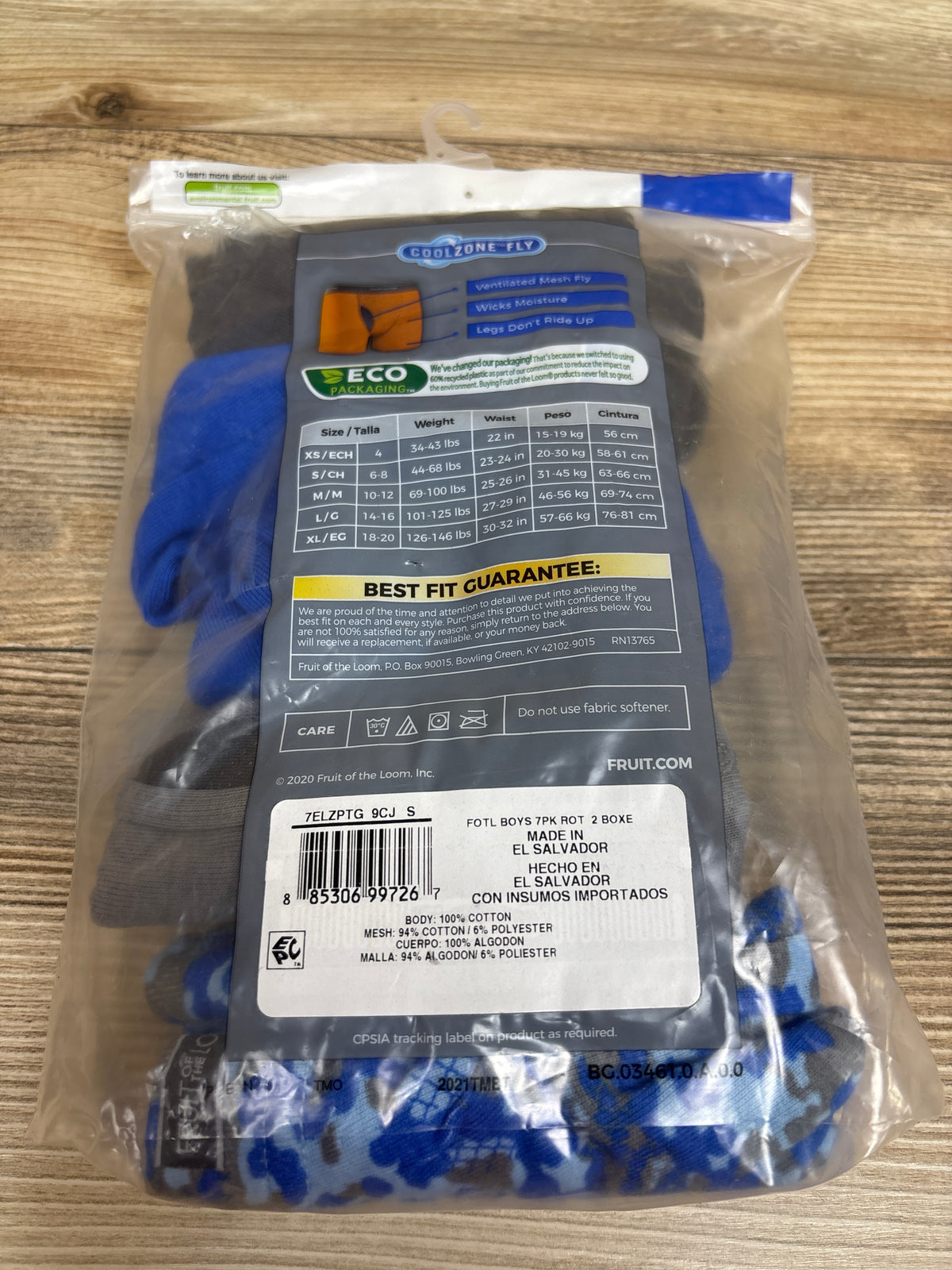 NEW Fruit of the Loom 4pk Boys' Boxer Briefs sz Small 6-8