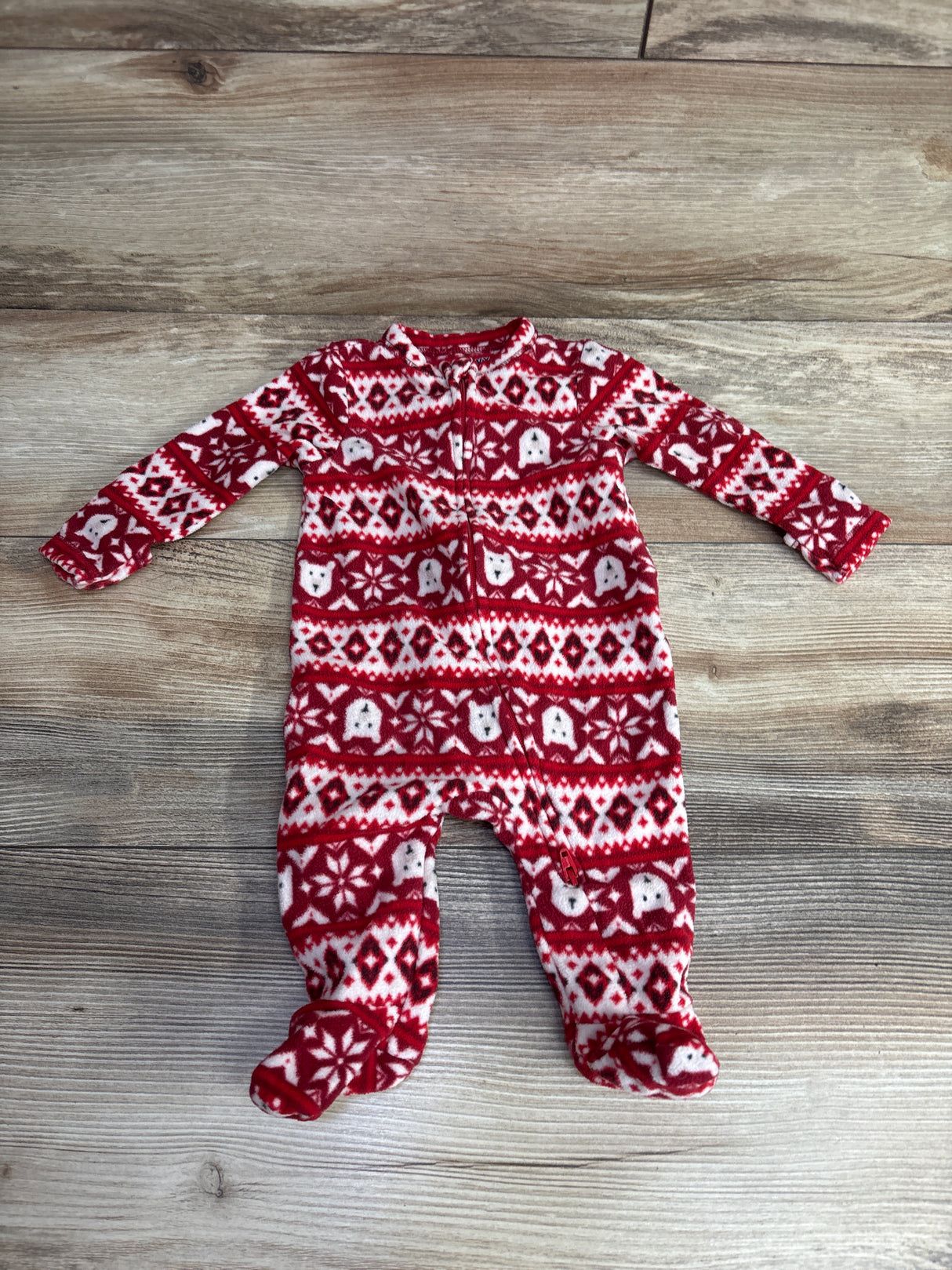 Old Navy Fair Isle Blanket Sleeper Red sz 0-3m