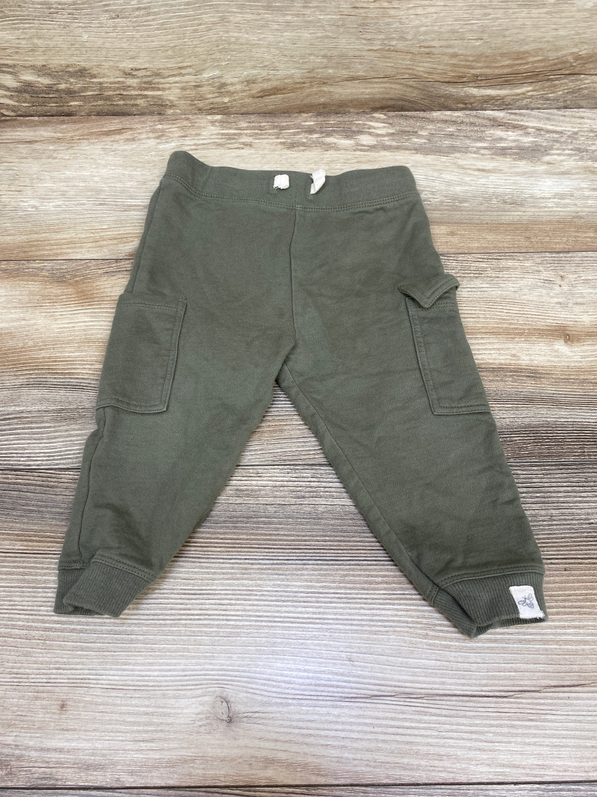 Burt's Bees Baby Drawstring Joggers Green sz 6-9m