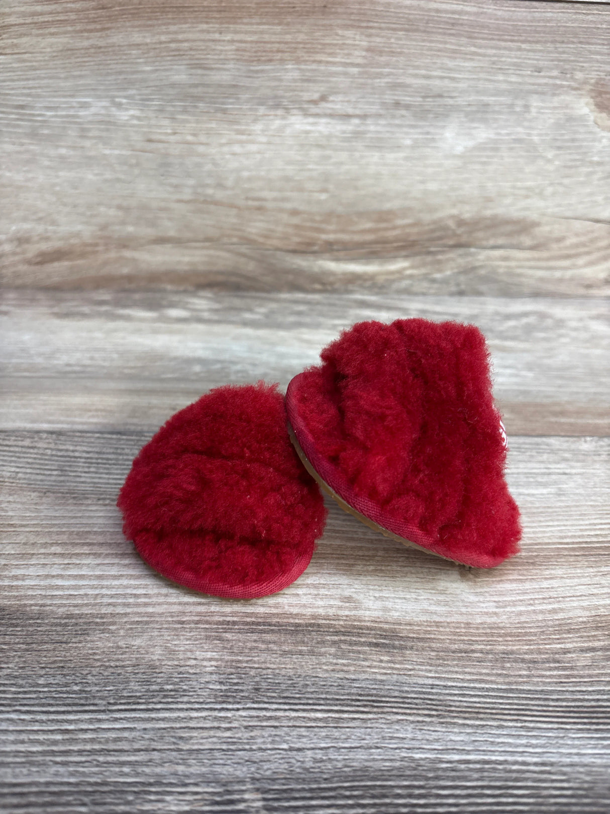 UGG Fluff Yeah Slides Red sz 0/1c