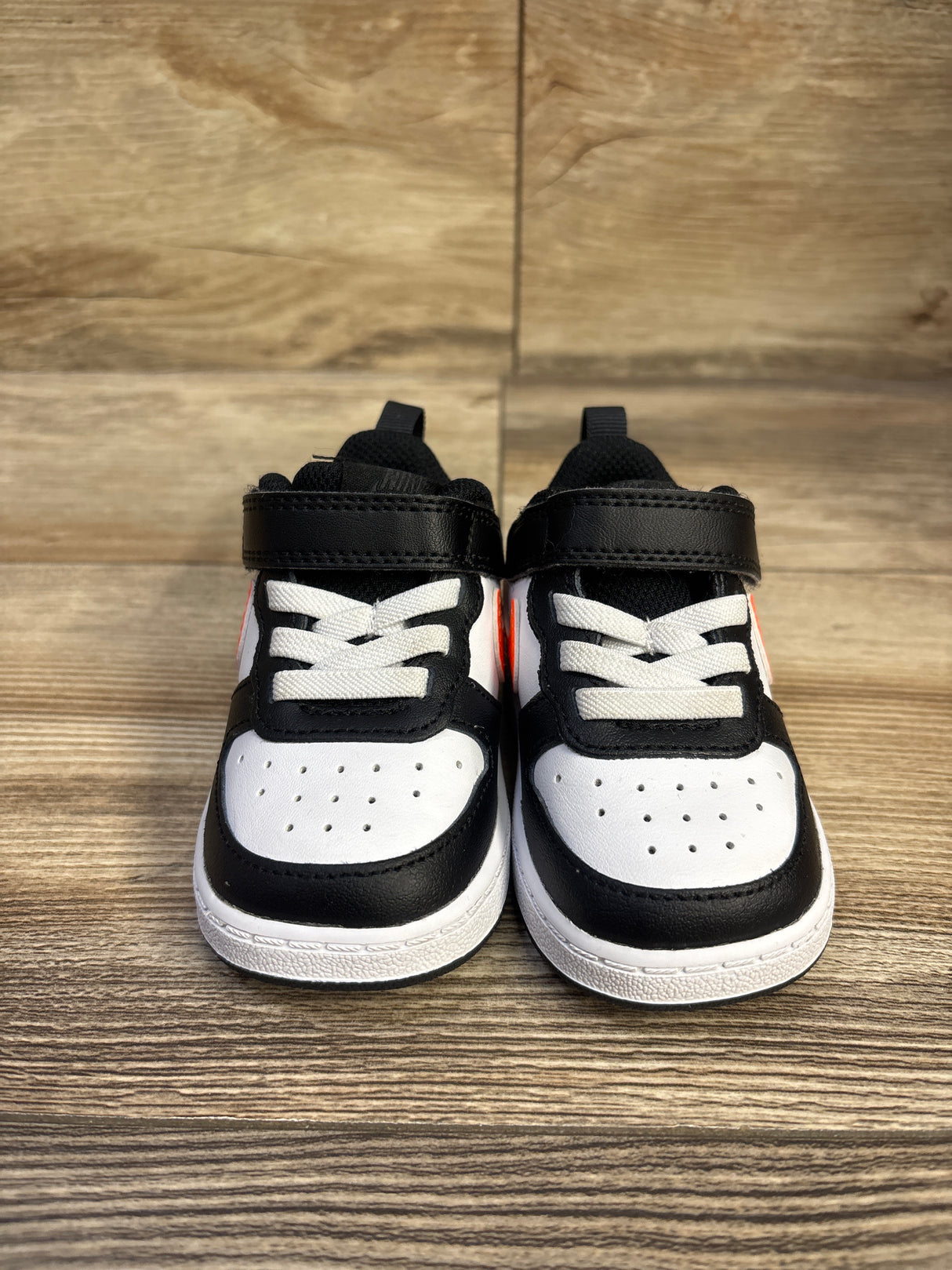Nike Court Borough Low 2 TD 'White Black Orange' Sneakers sz 4c