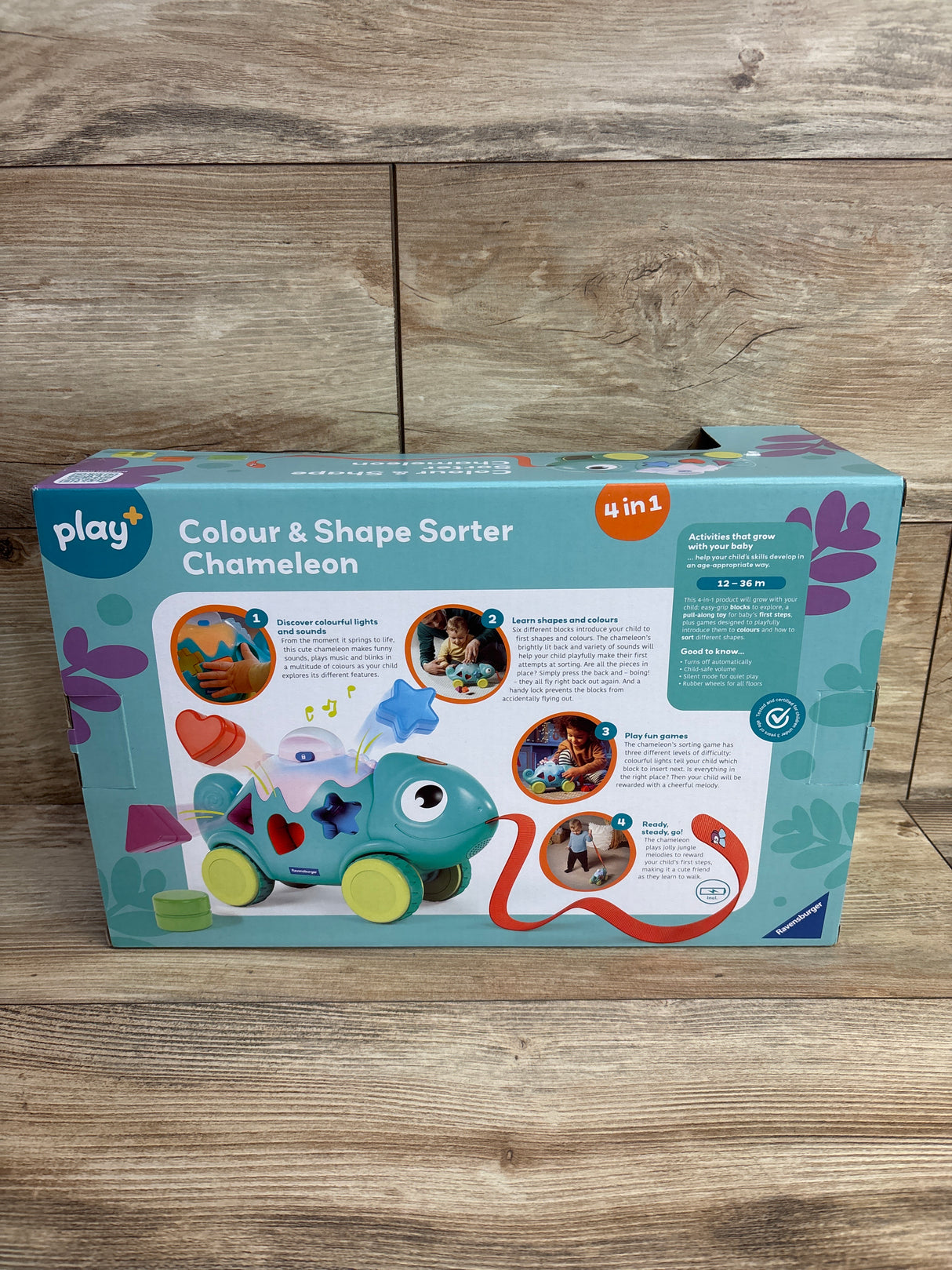 NEW Ravensburger Play+ 4-in-1 Colour & Shape Sorter – Chameleon