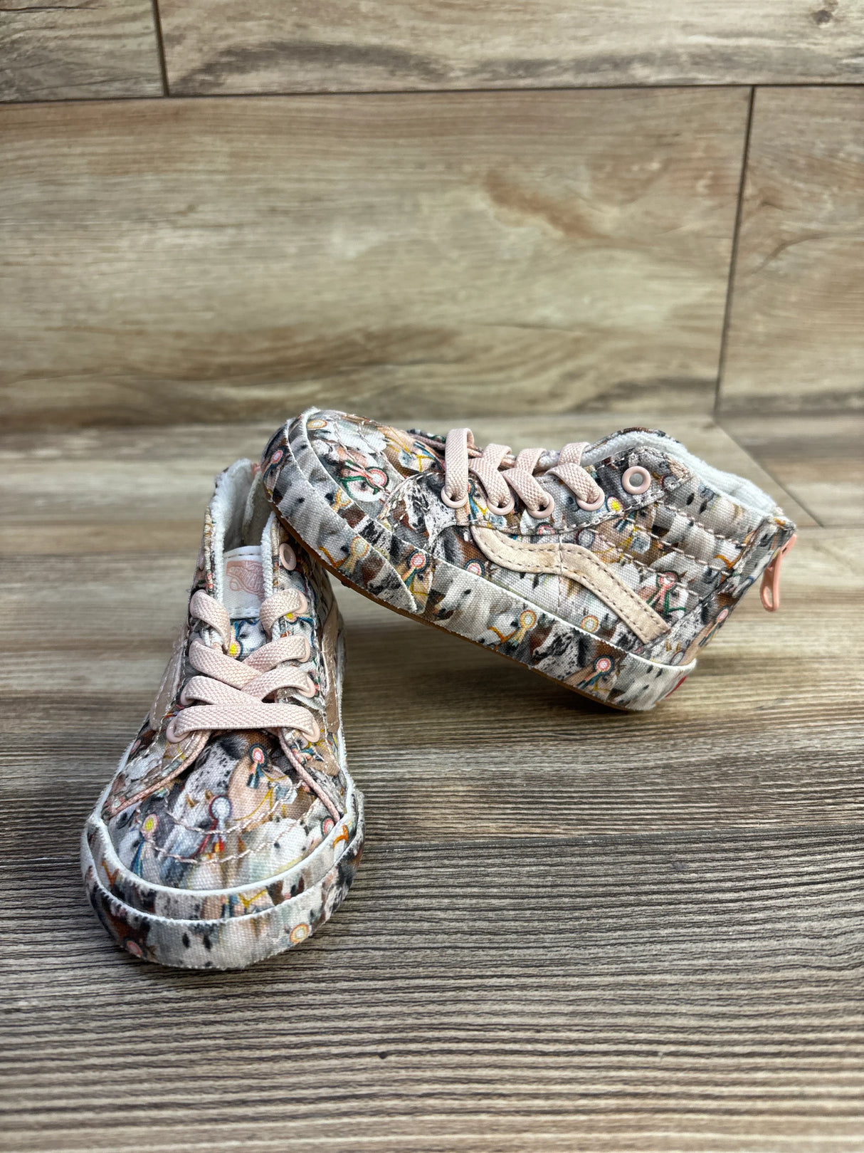 Vans x Molo Sk8-Hi Zip Horse Shoes Pink sz 5c