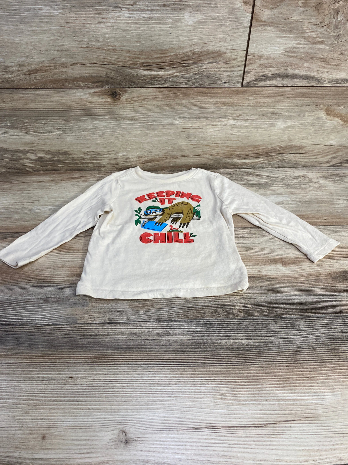 Old Navy Keeping It Chill Shirt Cream sz 18-24m - Me n Mommy To Be