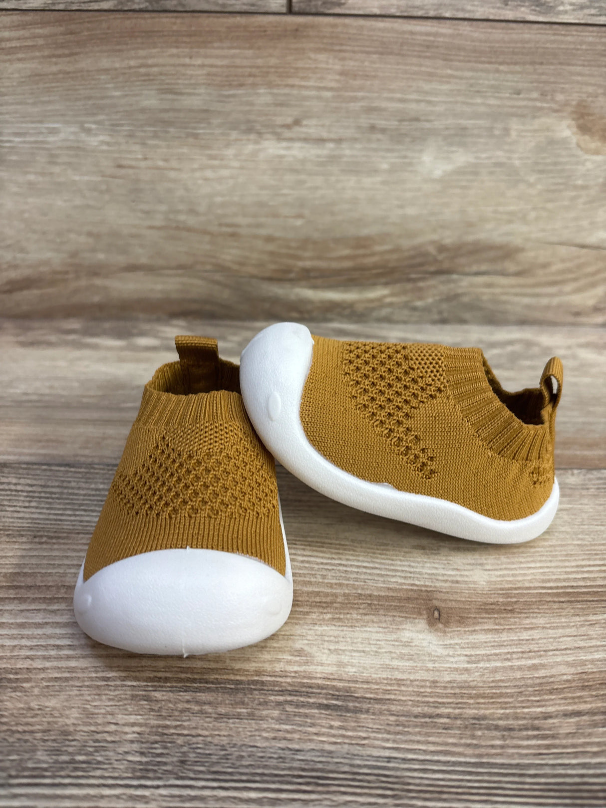 2 Tiny Feet Nuetral & Knitted Sock Shoe, Brown sz 1/2c