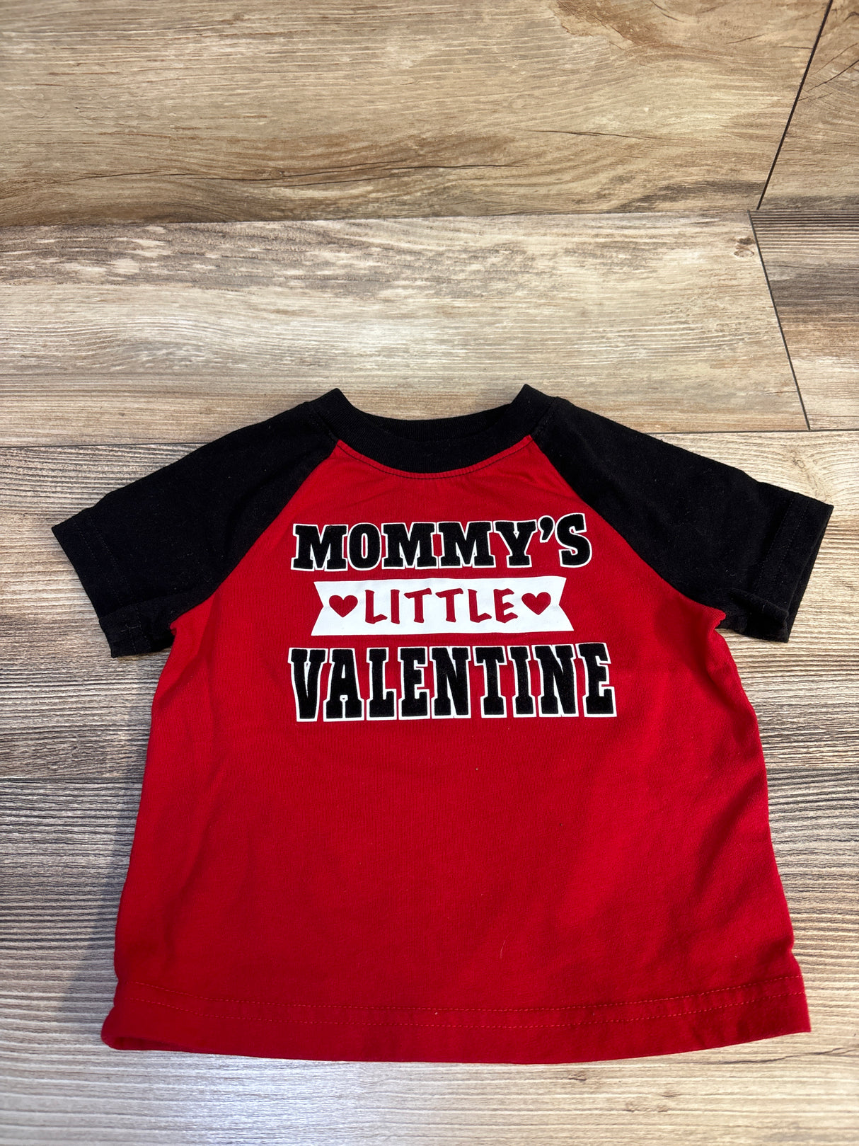 Way To Celebrate Valentines Day Mommy's Little Valentine Shirt Black sz 18m