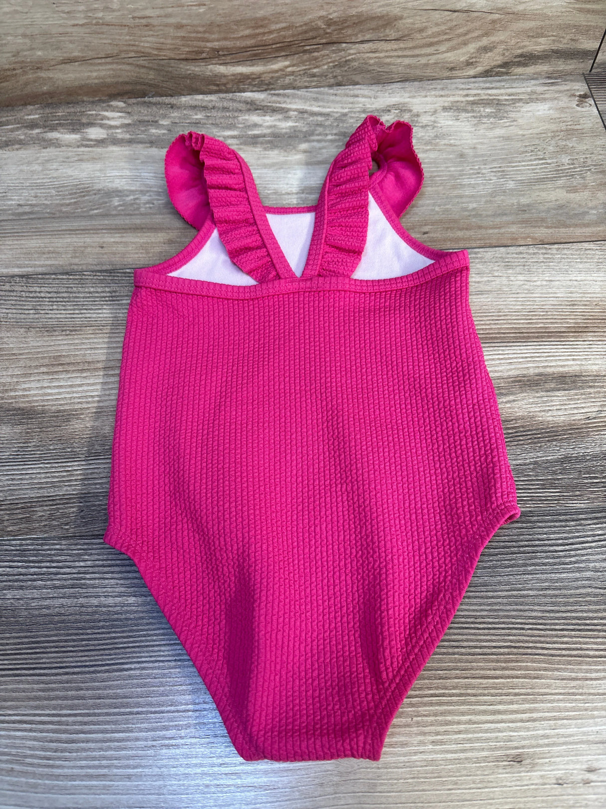 Just One You 1pc Textured Swimsuit Hot Pink sz 18m