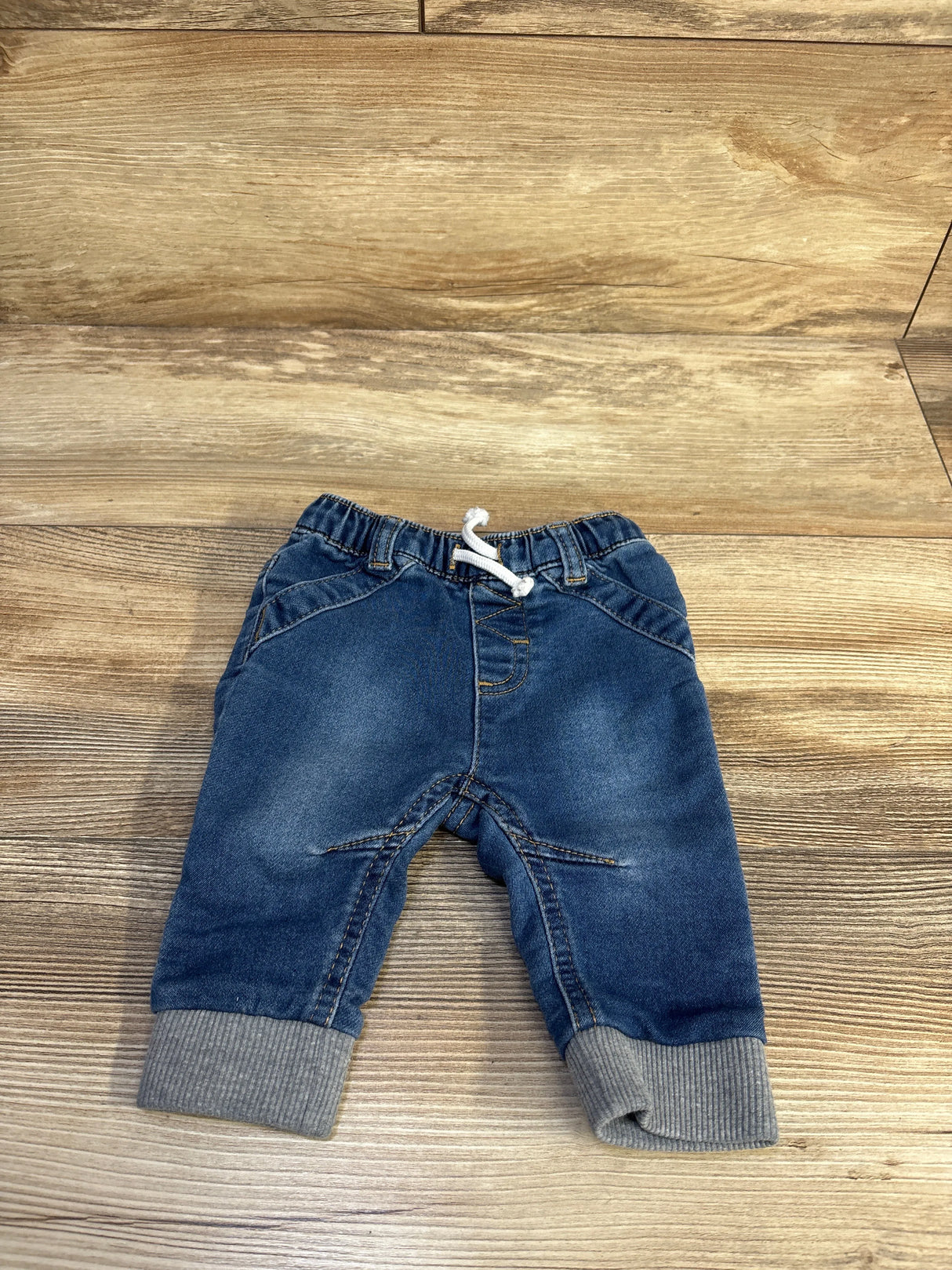 Cat & Jack Drawstring Jeans Blue sz 0-3m