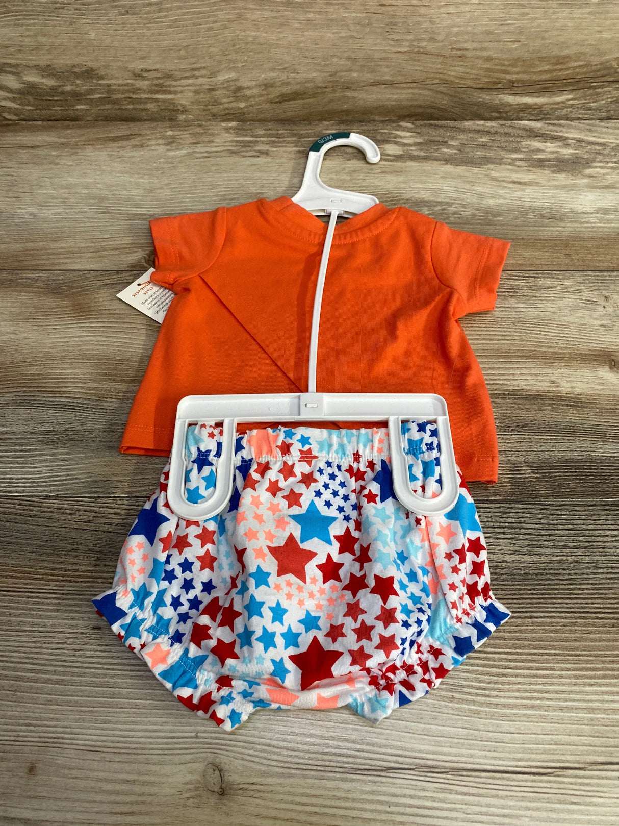 NEW Cat & Jack 2pc Little Star Shirt & Shorts Orange sz 0-3m - Me n Mommy To Be