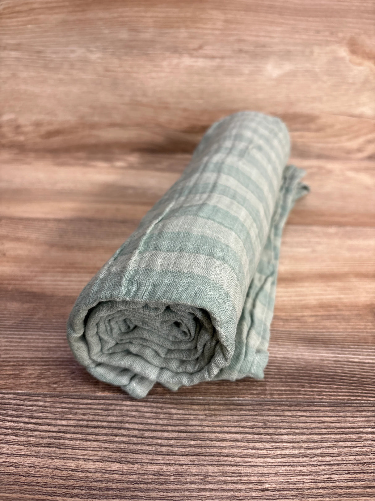 Cloud Island Muslin Swaddle Blanket, Green