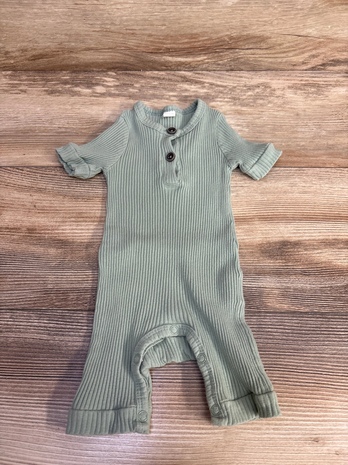 Ribbed Romper Green sz 0-3m