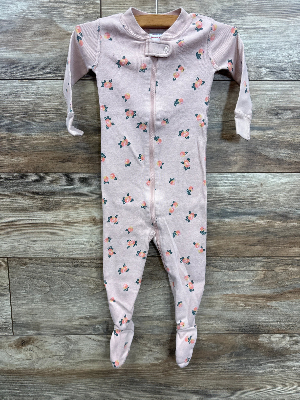 Hanna Andersson Footed Floral Sleeper Pink sz 12-18m