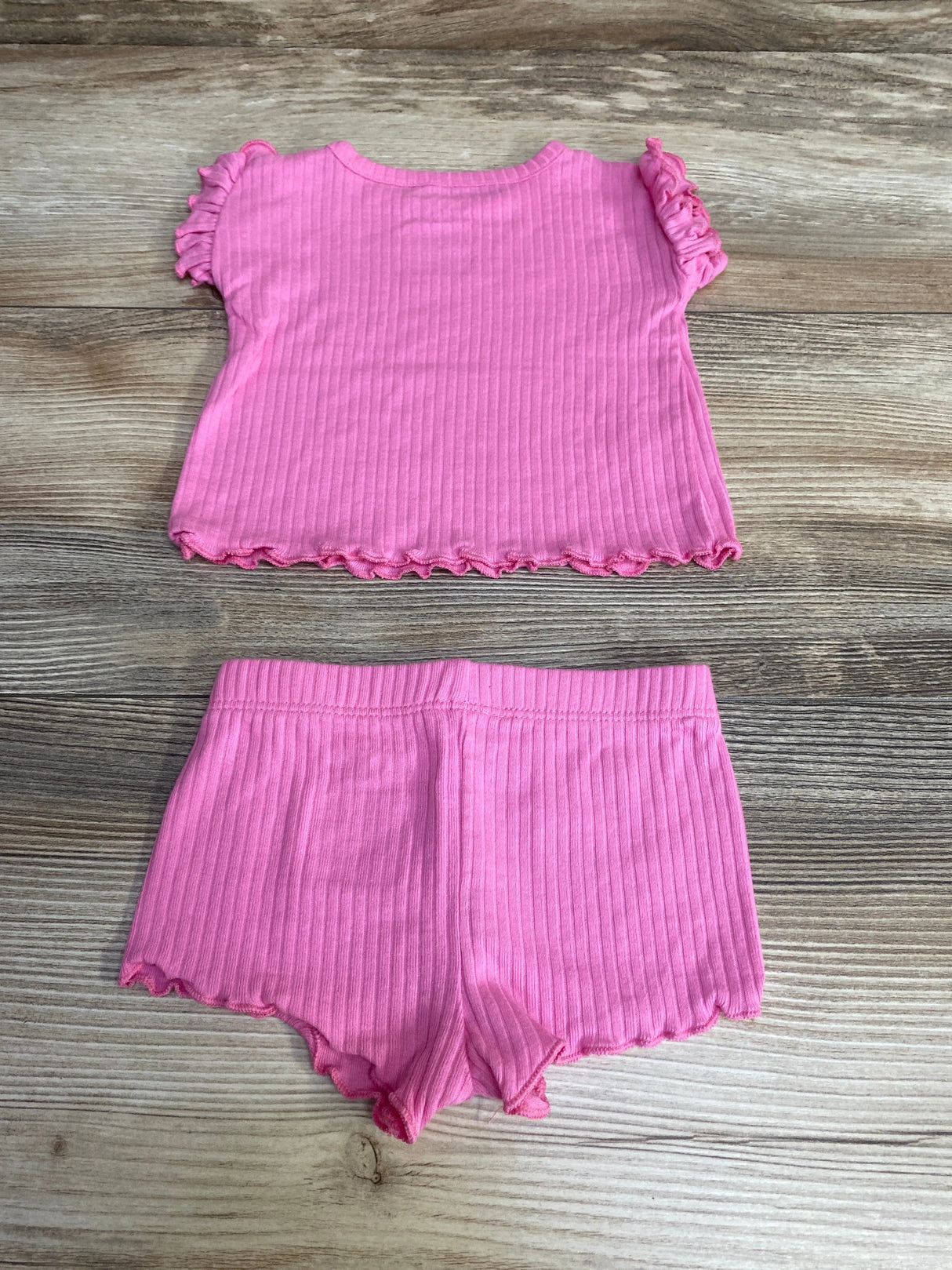 Cat & Jack 2pc Ribbed Shirt & Shorts Pink sz Newborn - Me n Mommy To Be