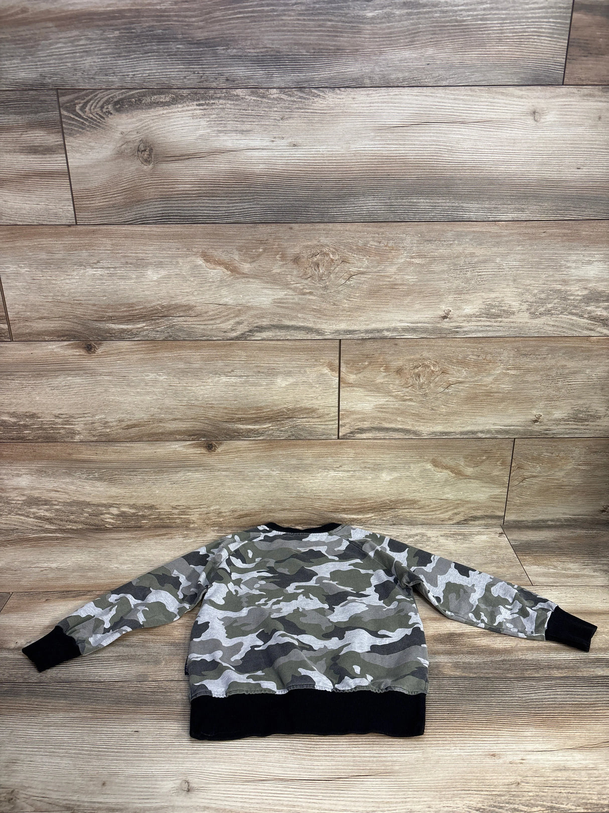 Little Bipsy Camo Pullover Grey/Green sz 4T-5T