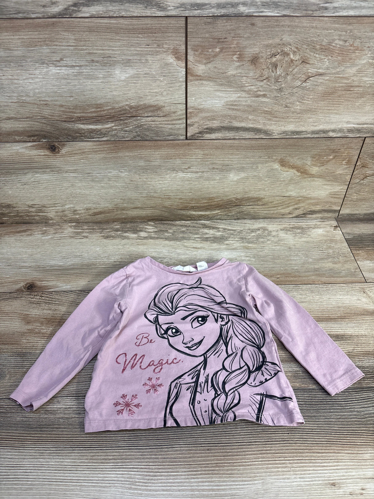 H&M Disney Frozen Elsa Long Sleeve Shirt Pink sz 2T