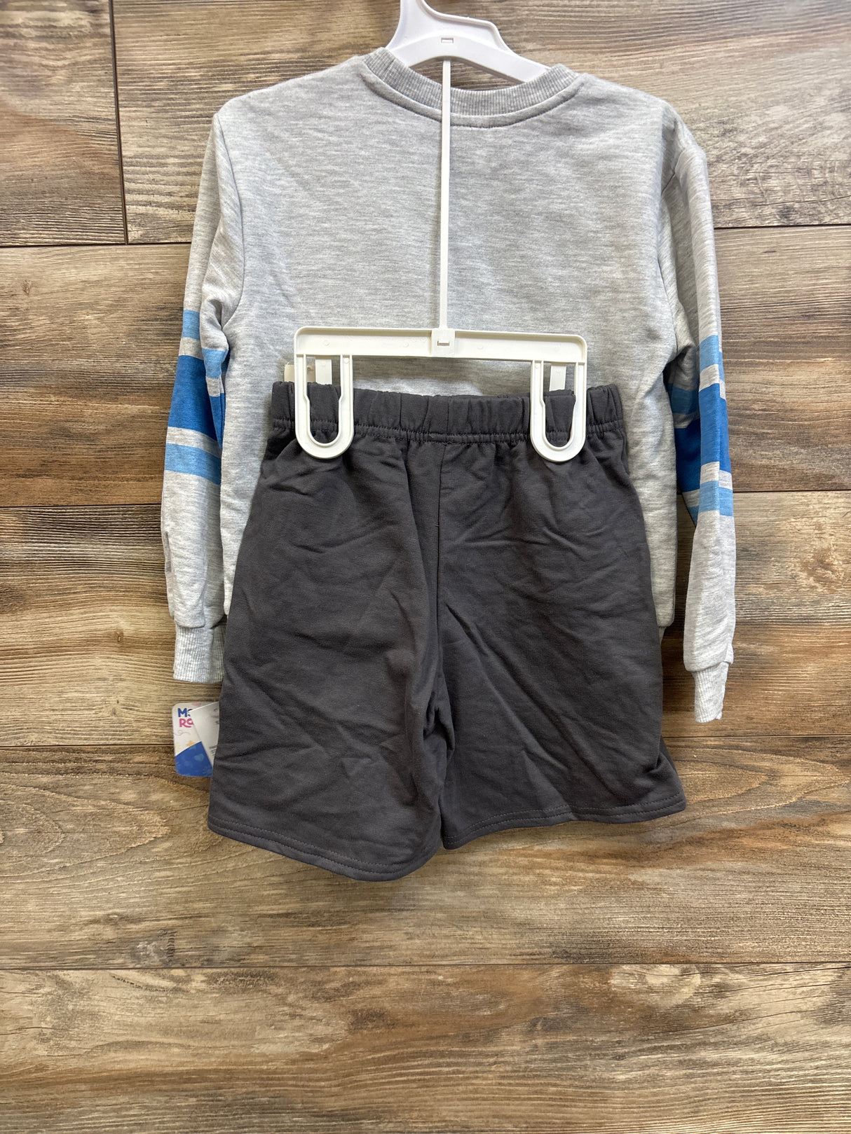 NEW Ms Rachel 2pc School Bus Sweatshirt & Shorts Set Grey sz 5T
