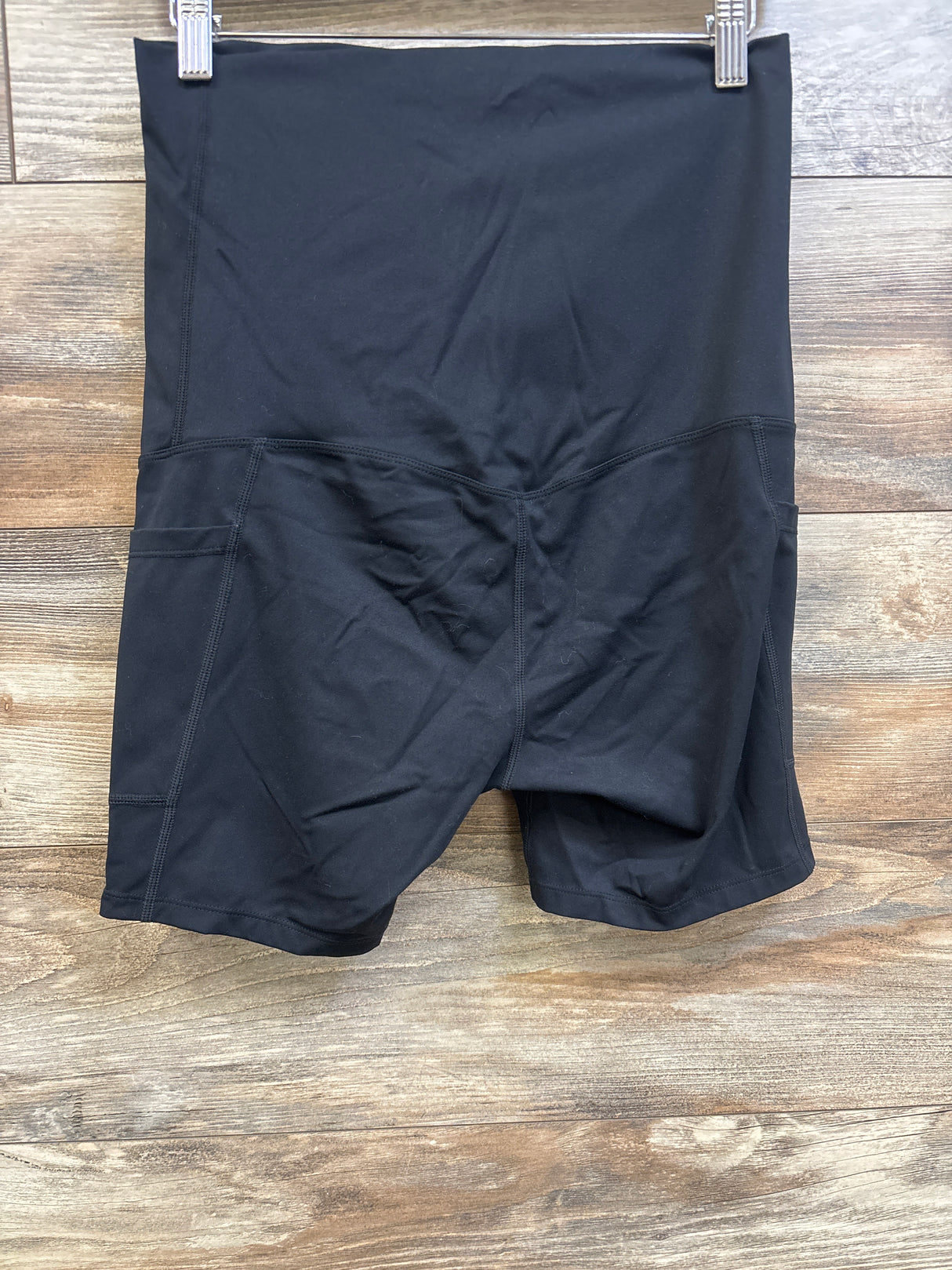 Poshdivah Over The Belly Yoga Shorts Black sz Small