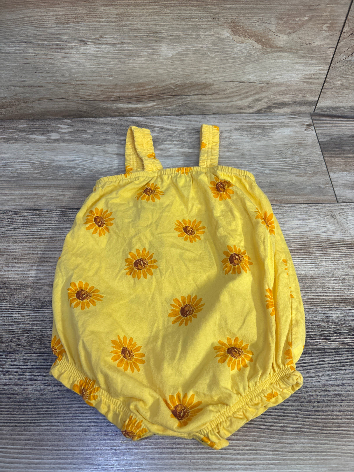 Old Navy Sunflower Sleeveless Bubble Romper Yellow sz 18-24m