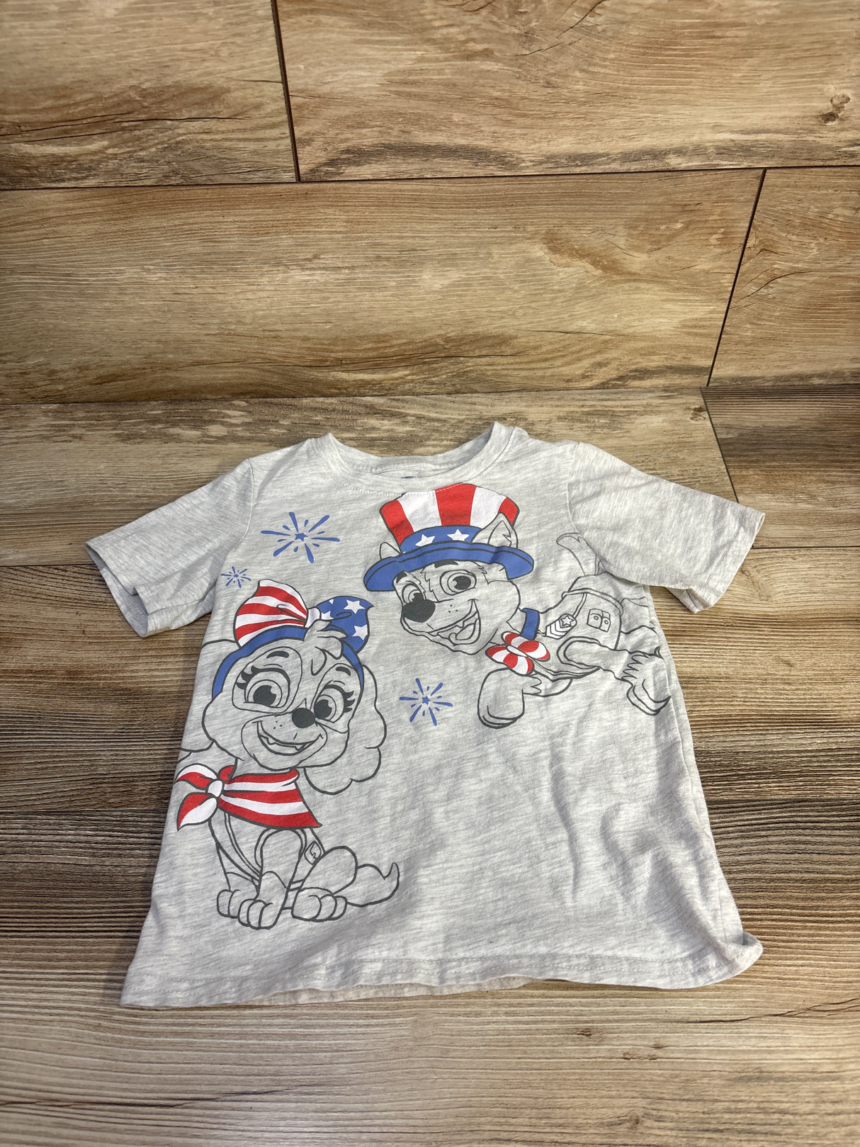 Carter's PAW Patrol Fourth Of July Shirt Grey sz 5T