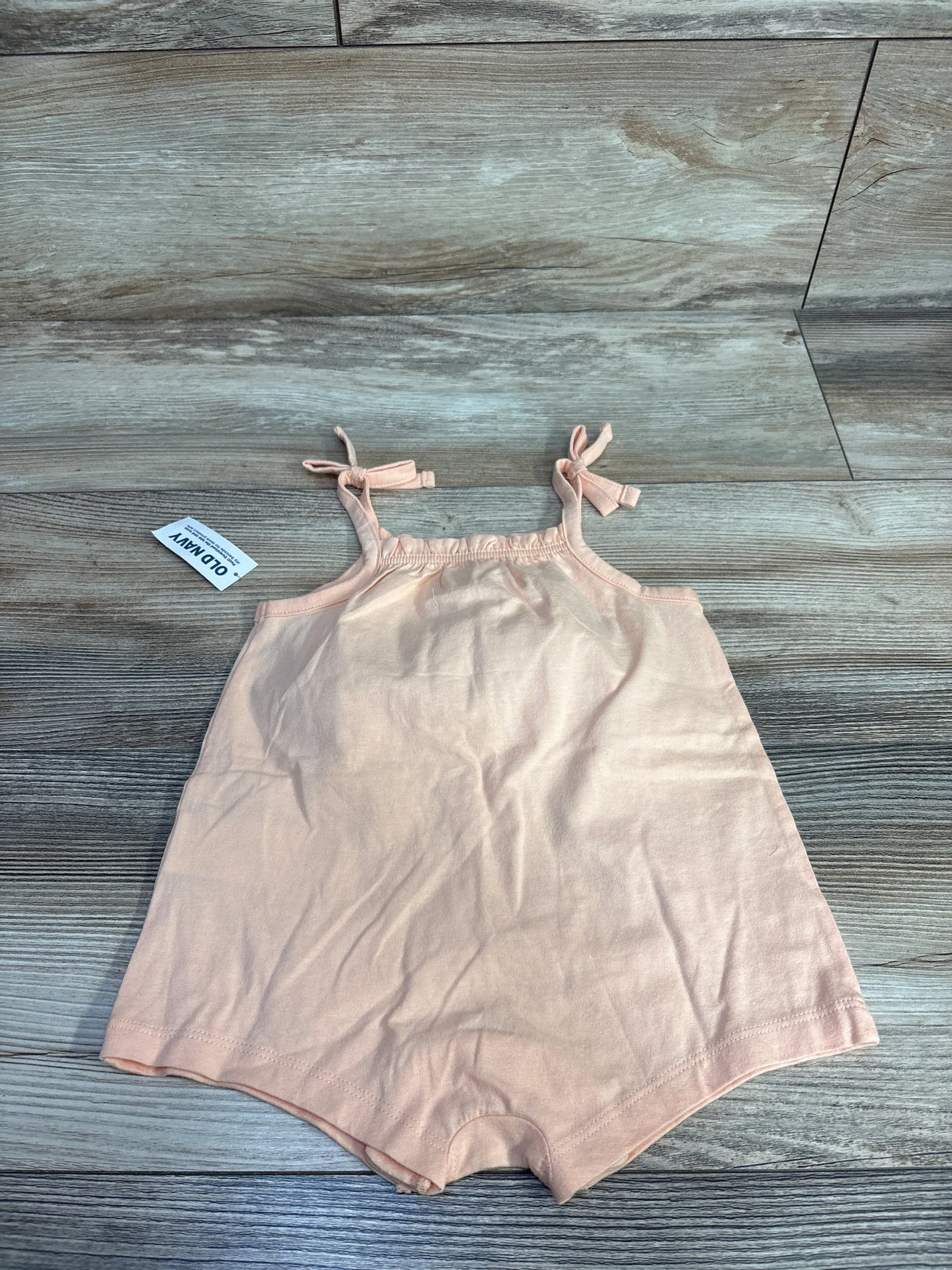 NEW Old Navy Sleeveless Tie-Knot Romper Orange sz 6-12m