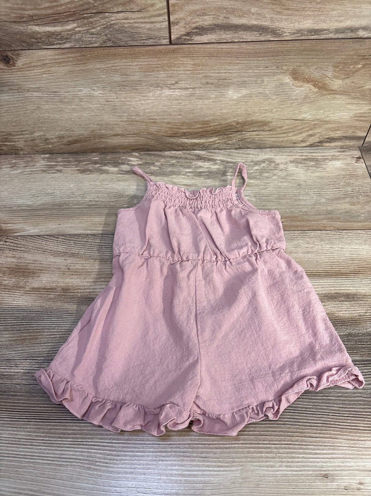 Shein Smocked Tank Shortie Romper Pink sz 12-18m