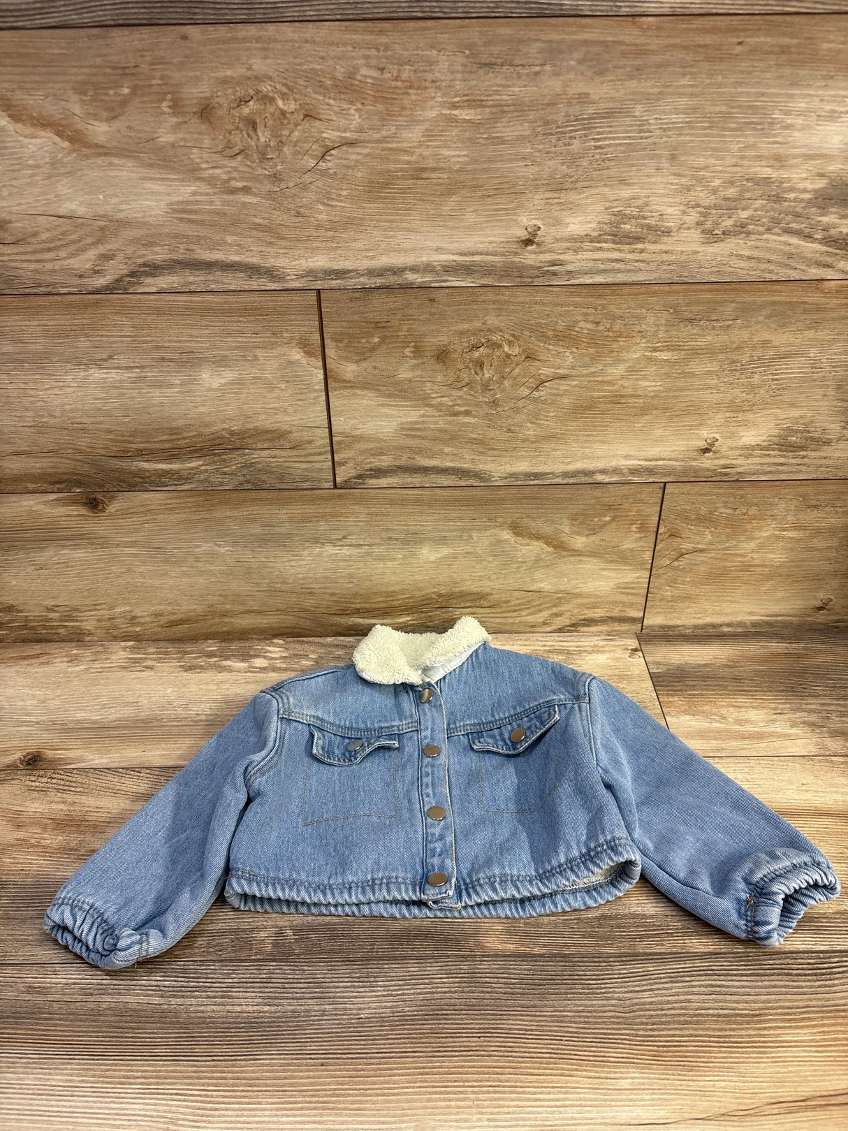 Cozy Pixies Sherpa Lined Denim Jacket Blue sz 2-3T