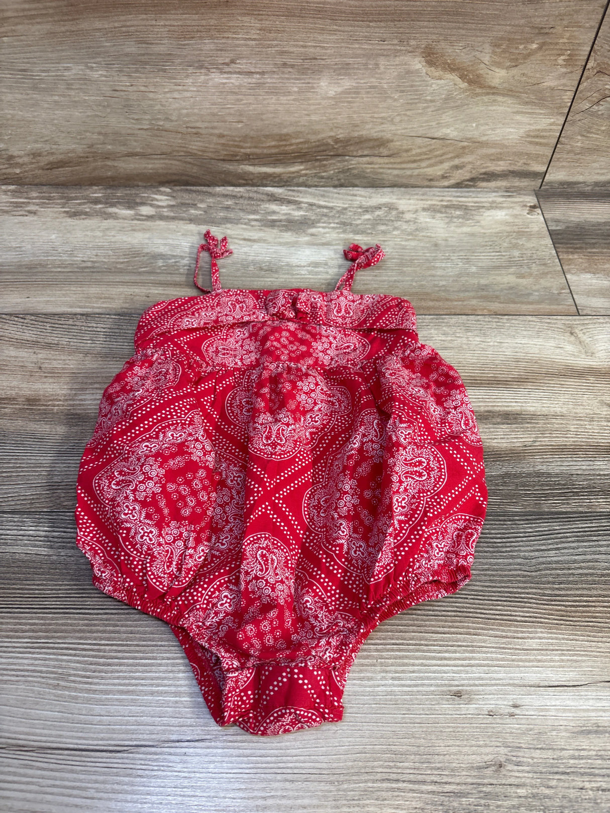 Oshkosh Paisley Bubble Romper Red sz 18m