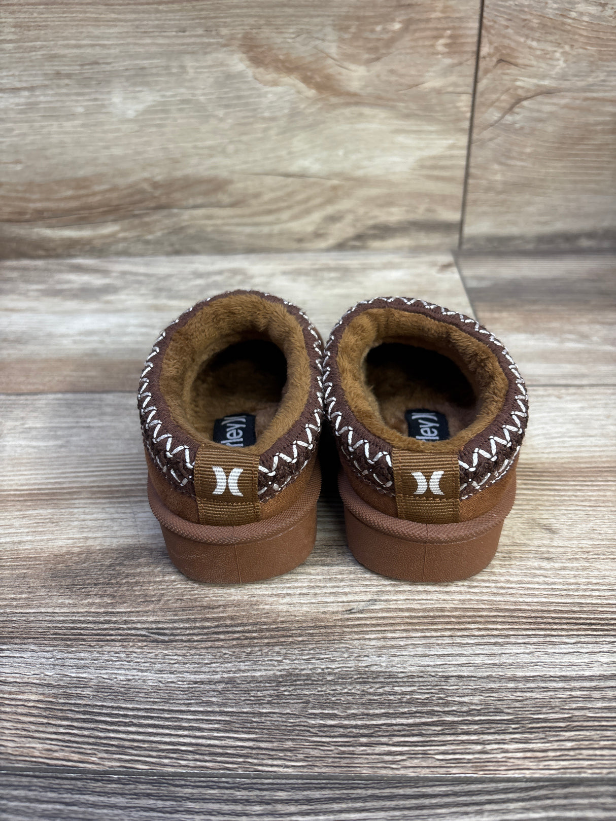 Hurley Modi Faux Fur Fleece Lined Clogs Brown sz 5c