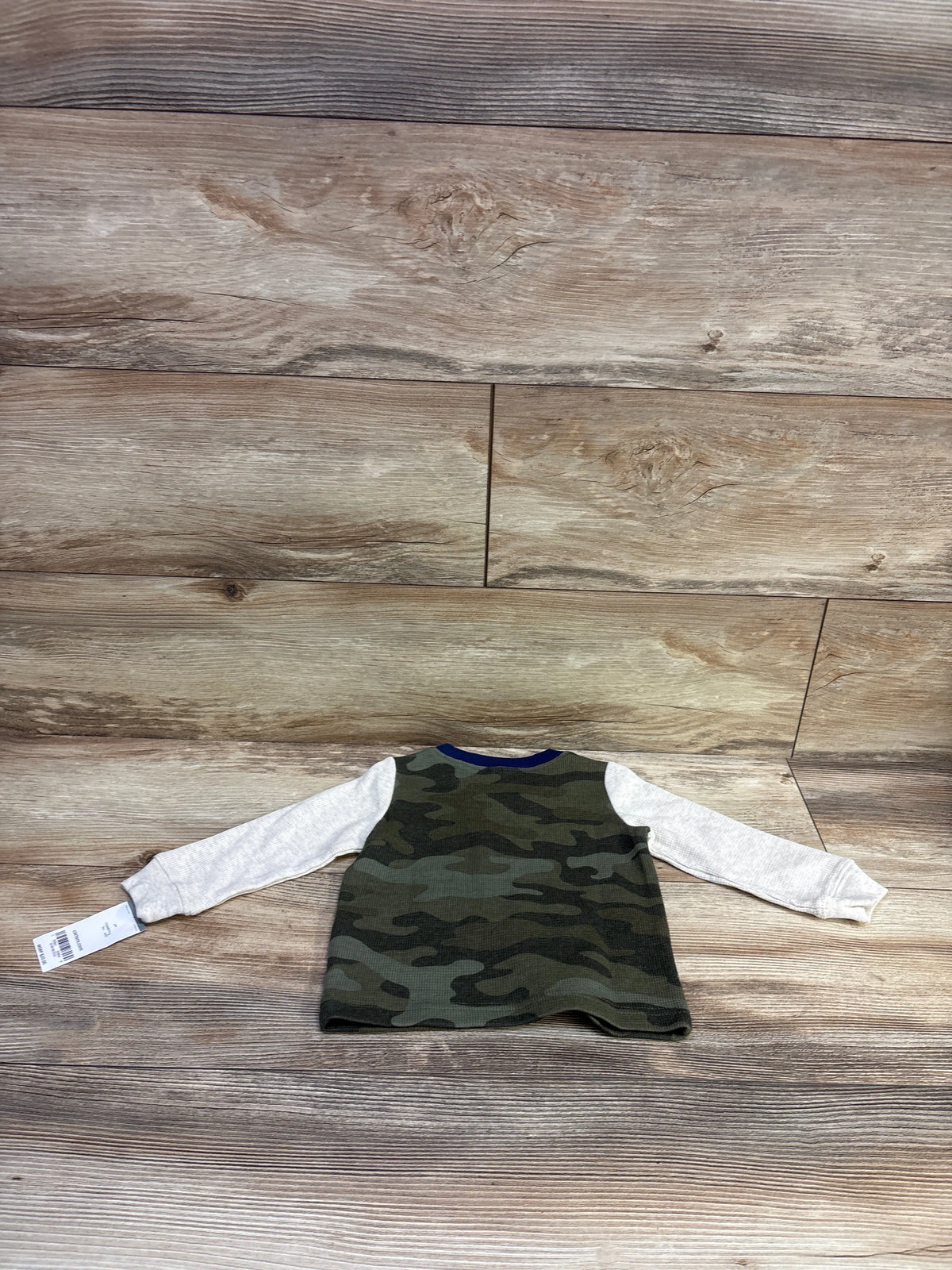 NEW Carter's Waffle Knit Camo Shirt Beige sz 9m