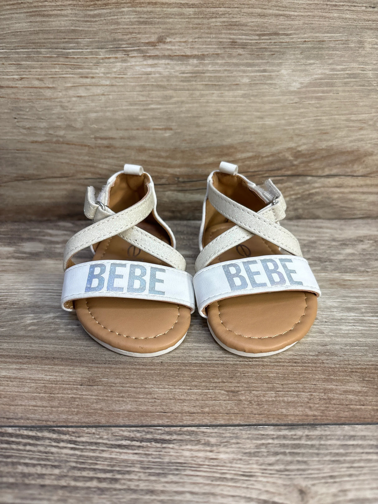 bebe Girls Strappy Sandals White sz 3c - Me n Mommy To Be