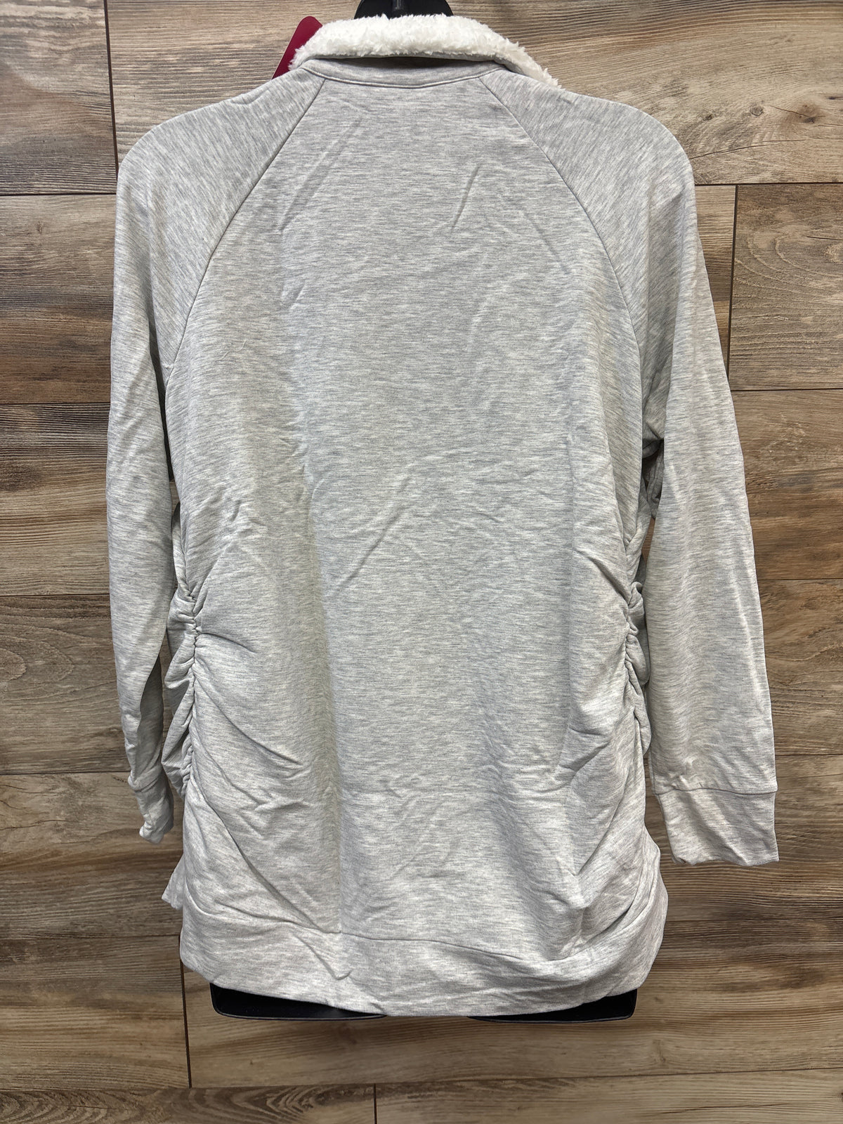 NEW Isabel Maternity Snap Sherpa Collar Sweatshirt Grey sz XXL